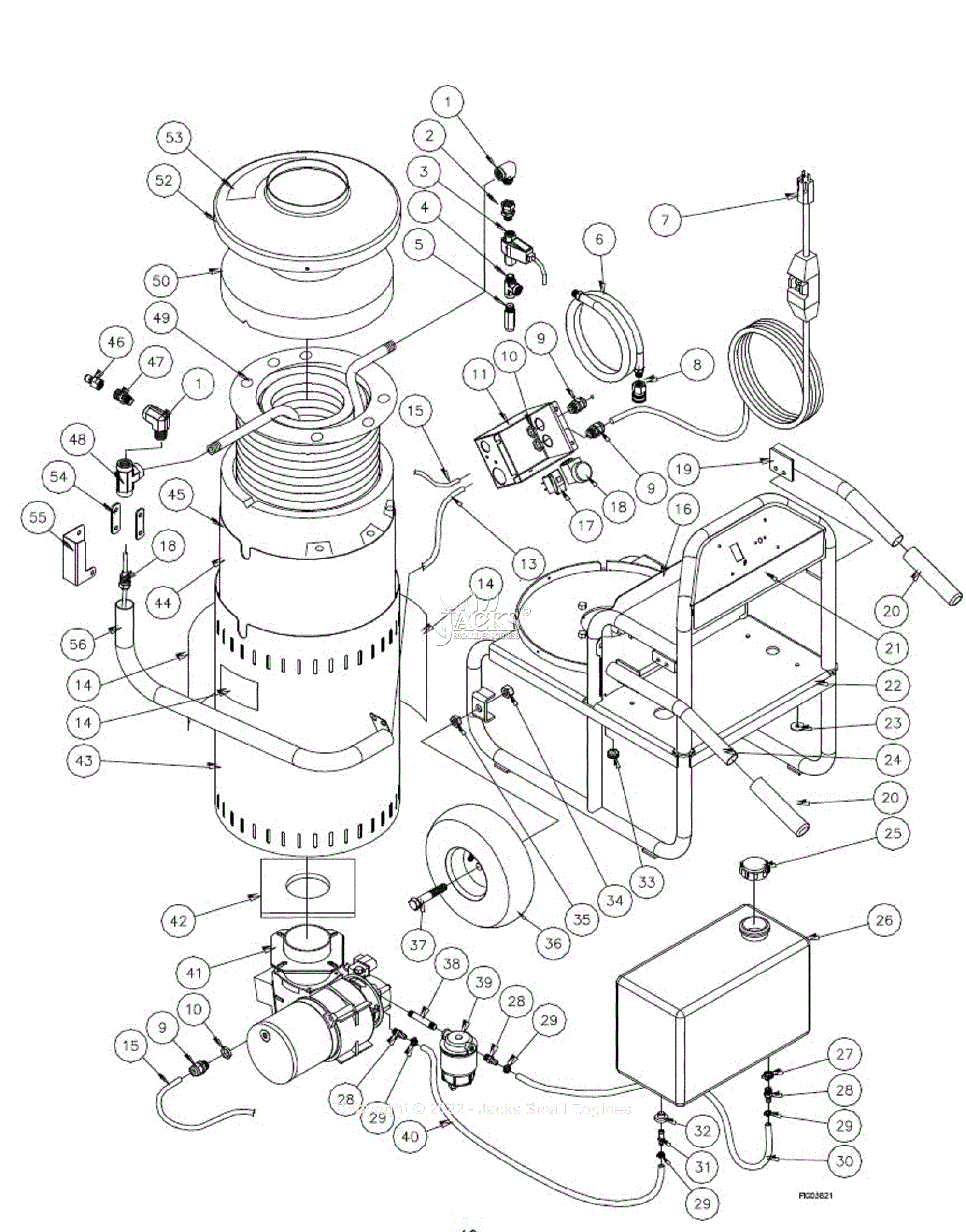 Northstar 157495G Parts Diagram for Parts Breakdown - Exploded View