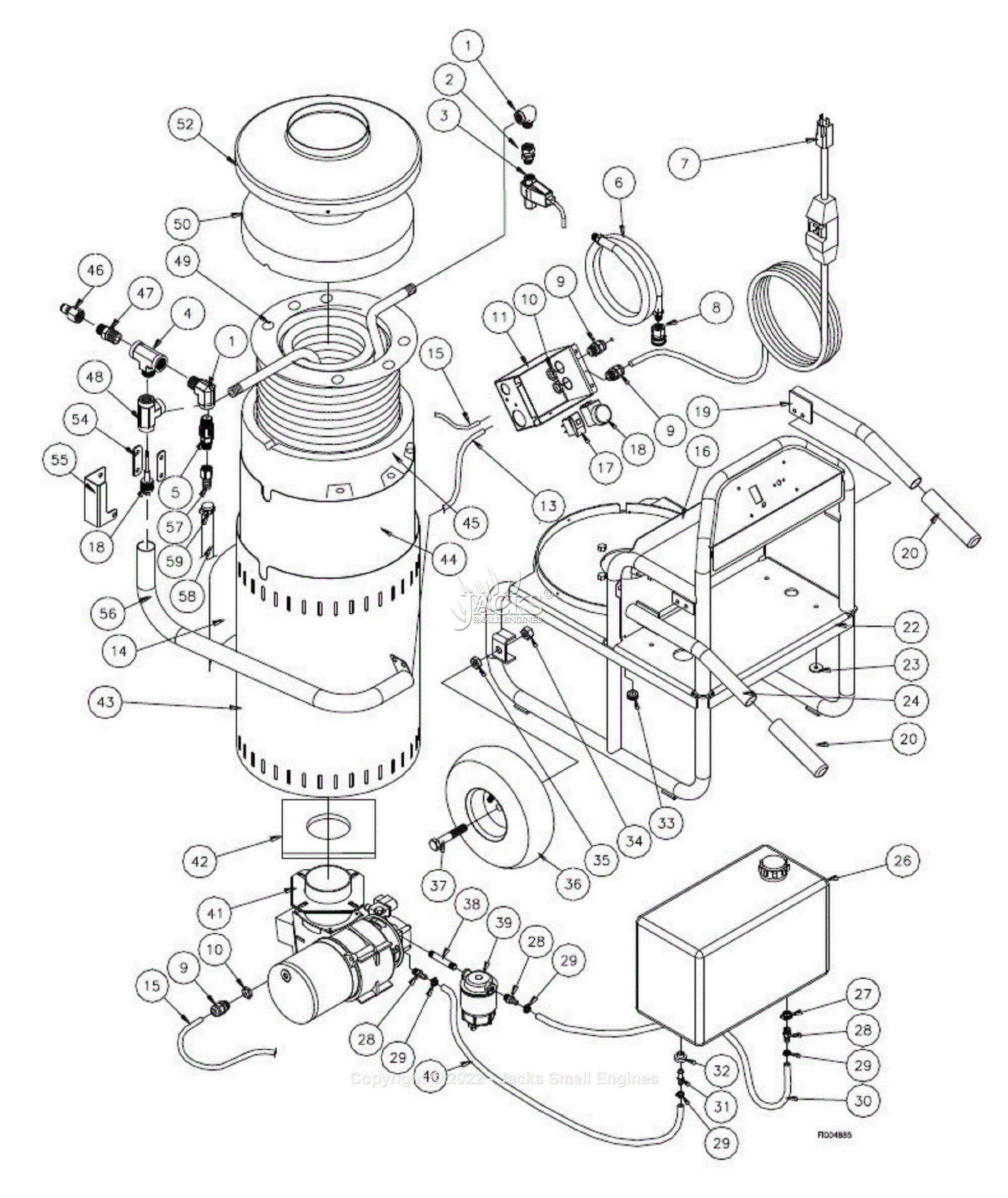 Northstar 157495M Parts Diagram for Parts Breakdown - Exploded View