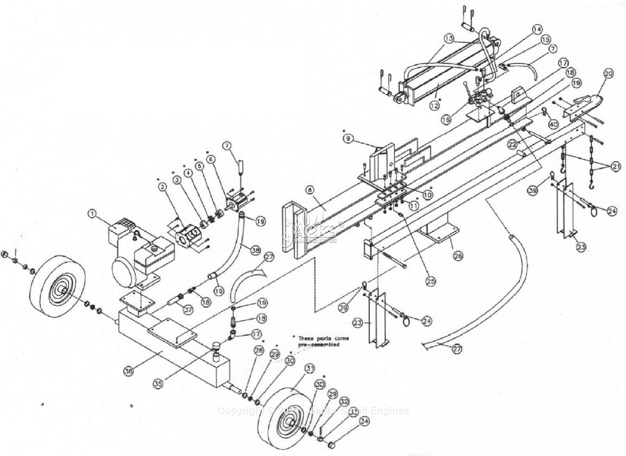 Northstar 1170D Parts Diagram for Parts Breakdown - Exploded View