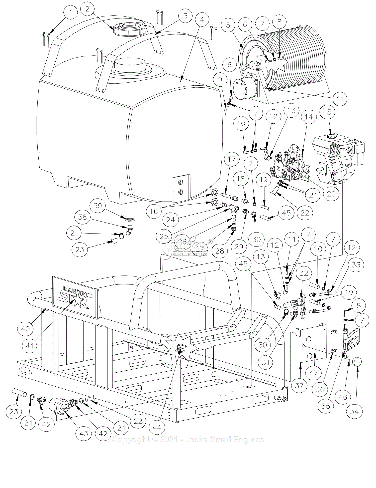 Northstar 268170A Parts Diagram for Exploded View – 268170 – Rev. A