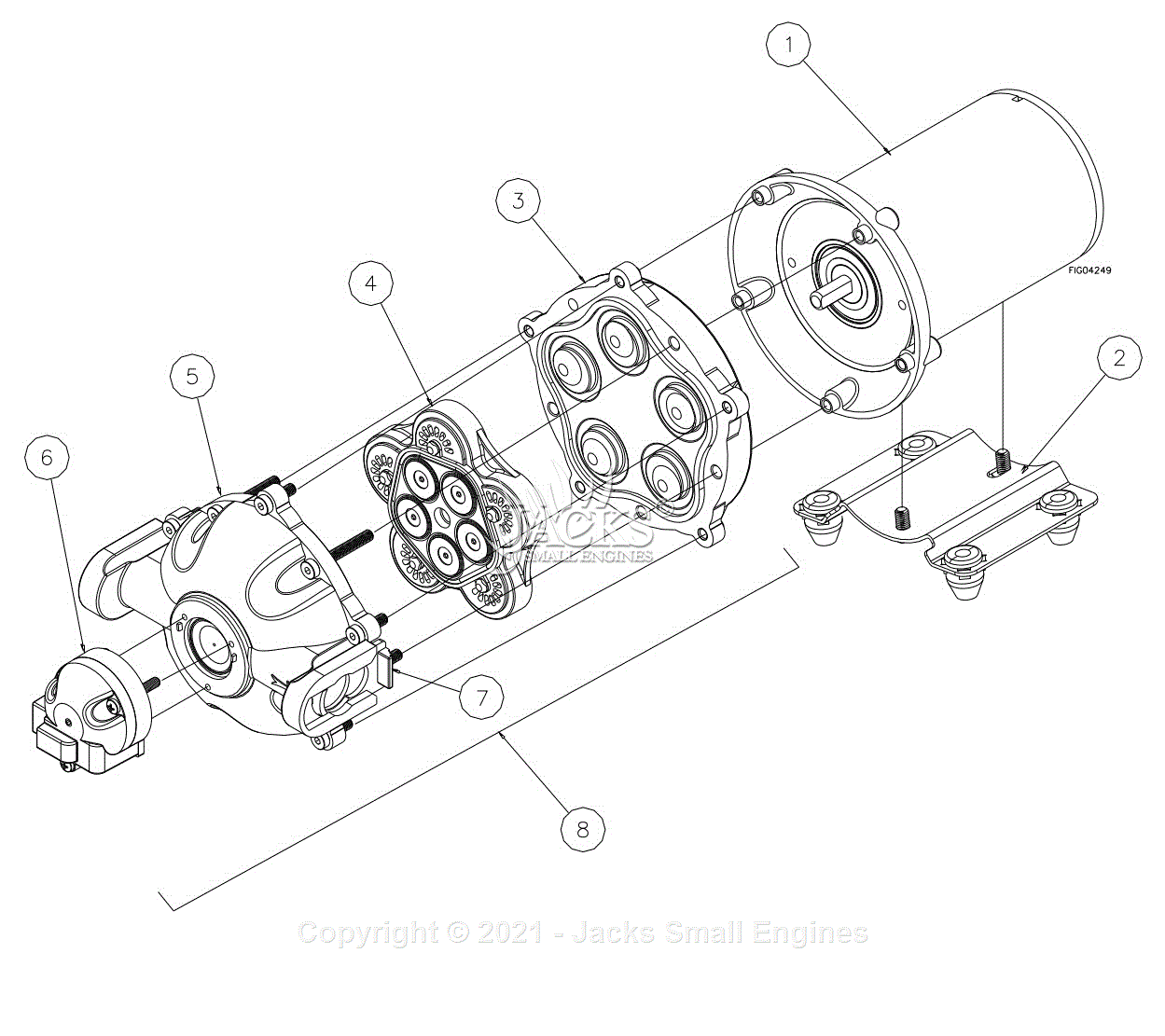 Northstar 2287181C Parts Diagram for Pump Exploded View