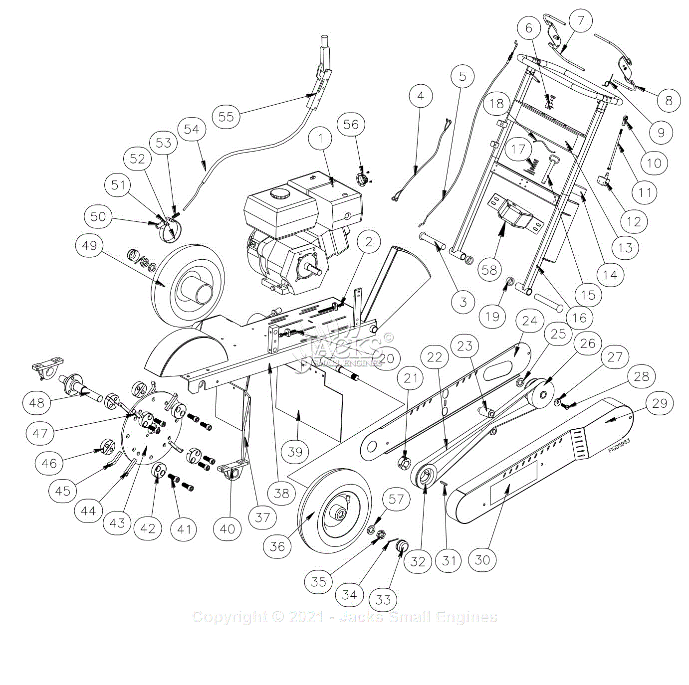 Northstar 296020L Parts Diagram for M296020 Exploded View – Rev J