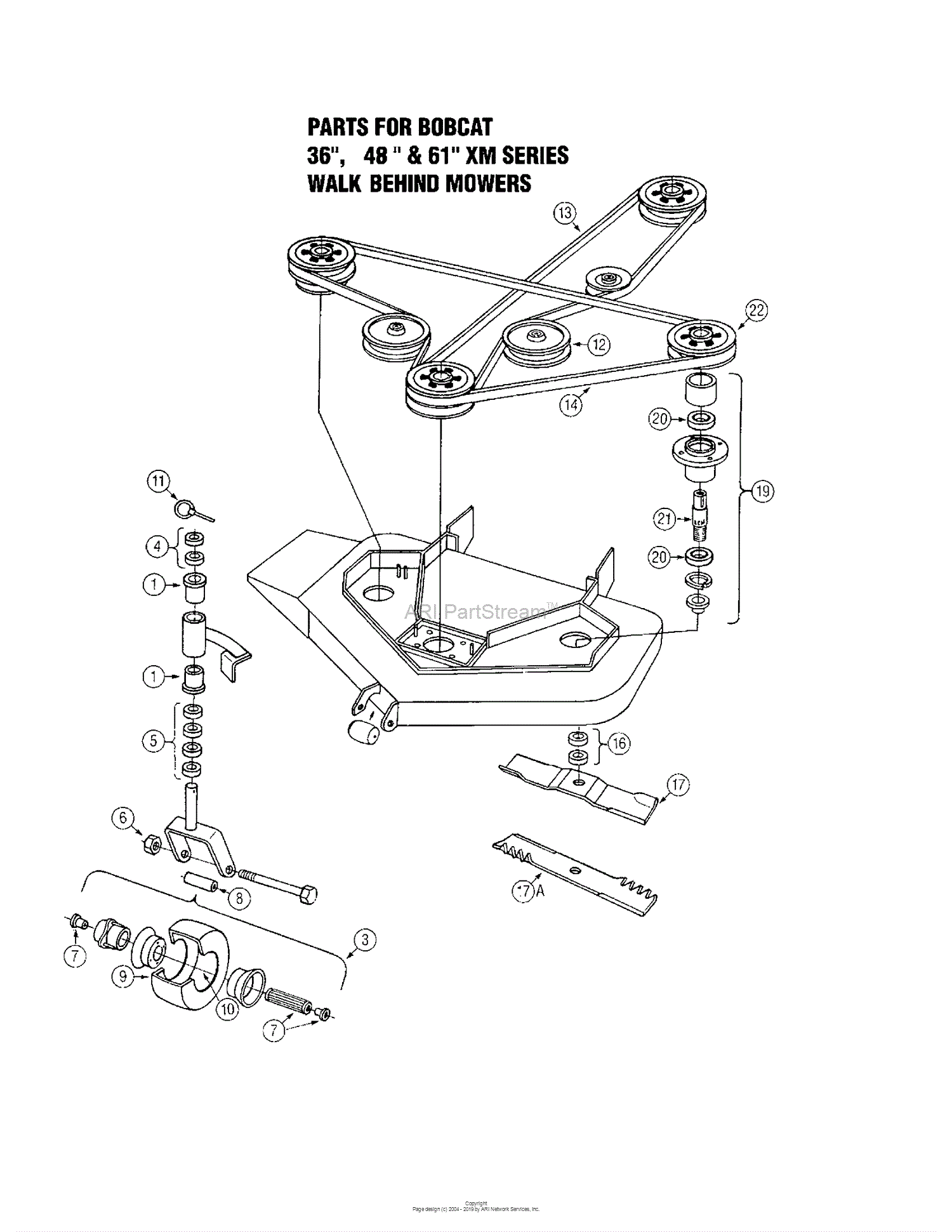Oregon BobCat Parts Diagram for BOBCAT 36", 48" & 61" XM Series Walk