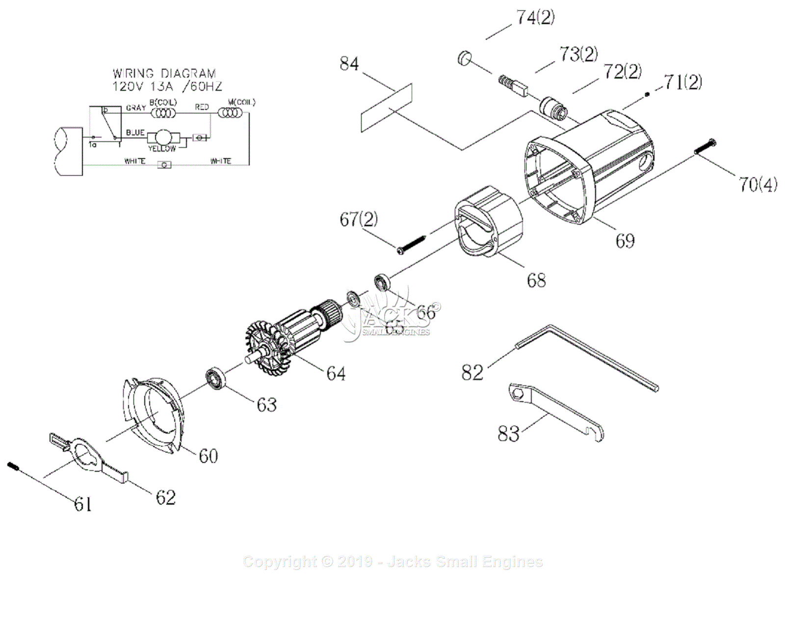 Porter Cable 440 Parts Diagram for Assembly