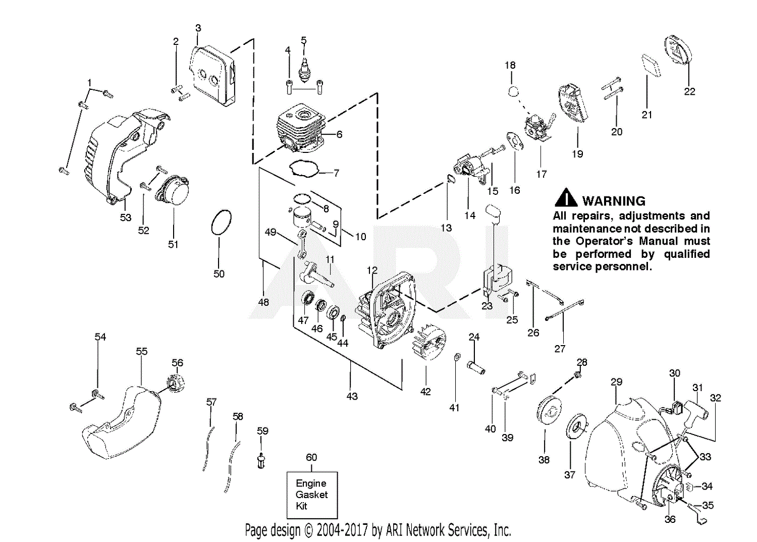 Poulan P2500 (2010-08_US_CAN) Parts Diagram for ENGINE