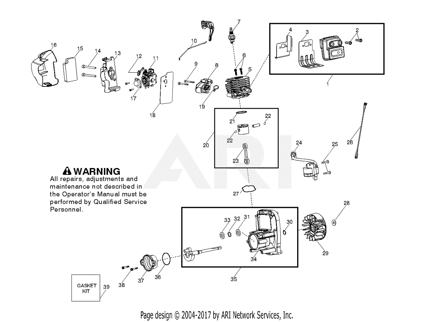 Poulan BVM200C - 579382201 (2011-10) Parts Diagram for ENGINE