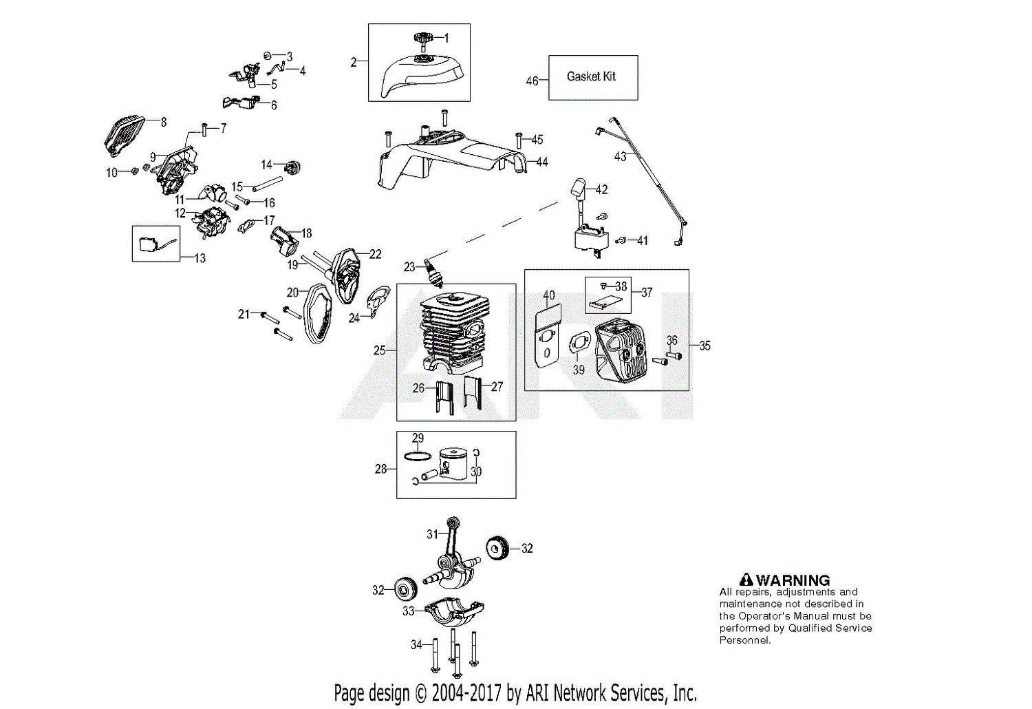 Poulan PP5020AV - 966807601 (2011-05) Parts Diagram for ENGINE