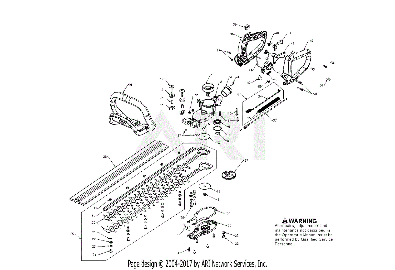 Poulan PP2822 - 966513101 (2011-03) Parts Diagram for CUTTING EQUIPMENT