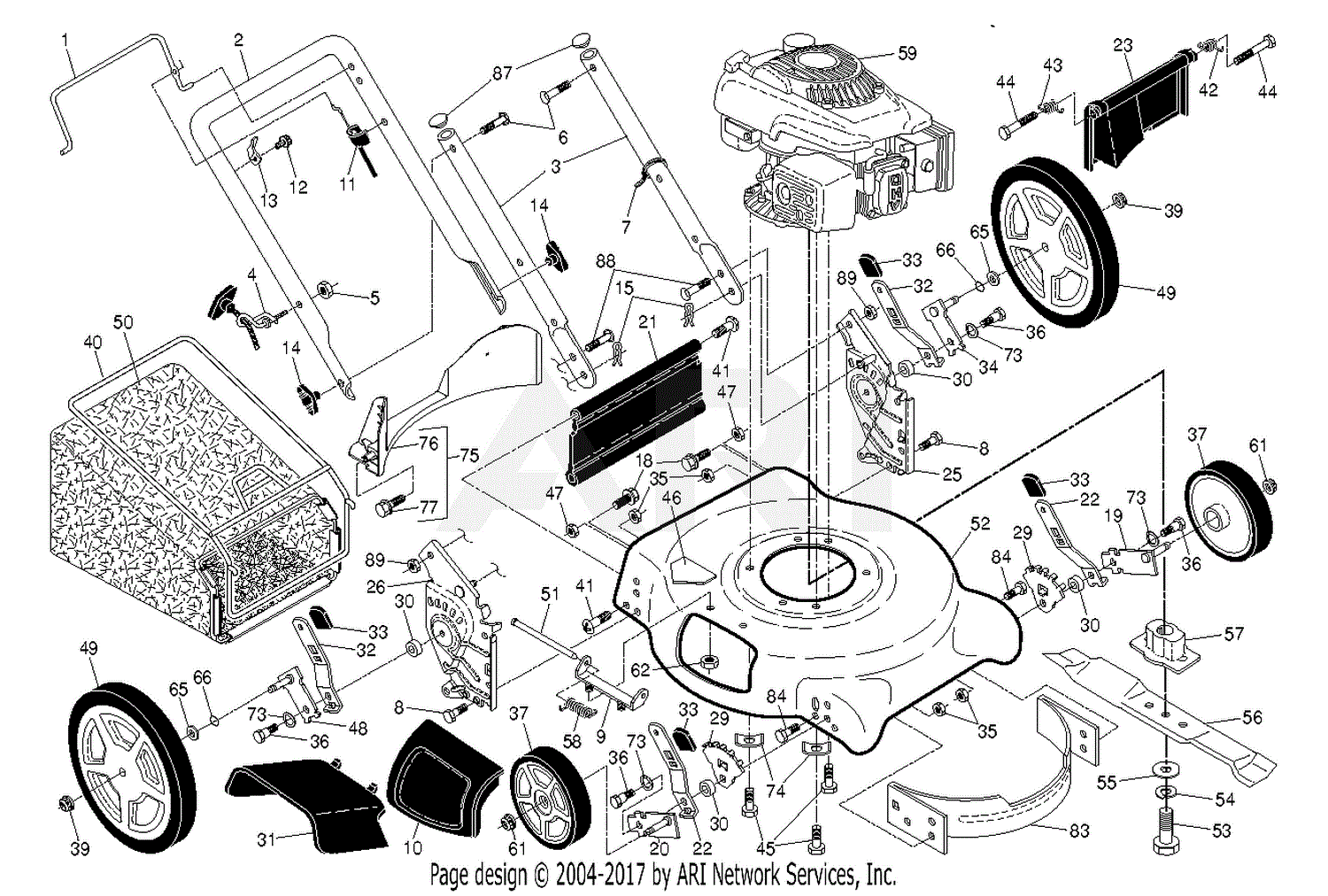 Poulan 30838571 - 96138003801 (2014-02) Parts Diagram for PRODUCT COMPLETE