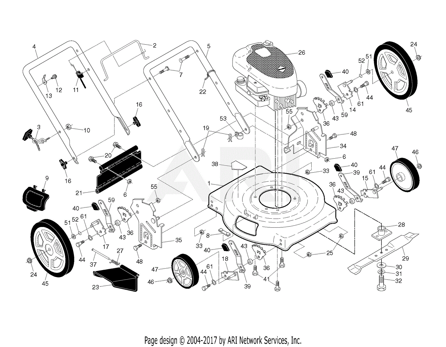 Poulan 961190002 - 96119000202 (2014-02) Parts Diagram For Frame Engine