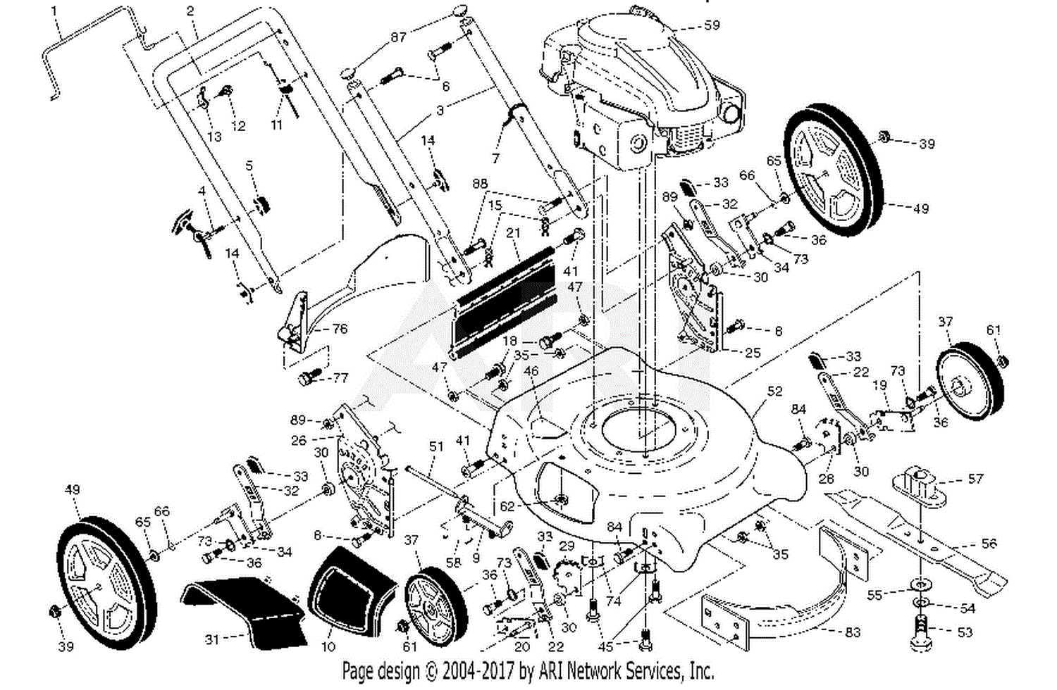 Poulan 961190005 - 96119000501 (2016-01) Parts Diagrams