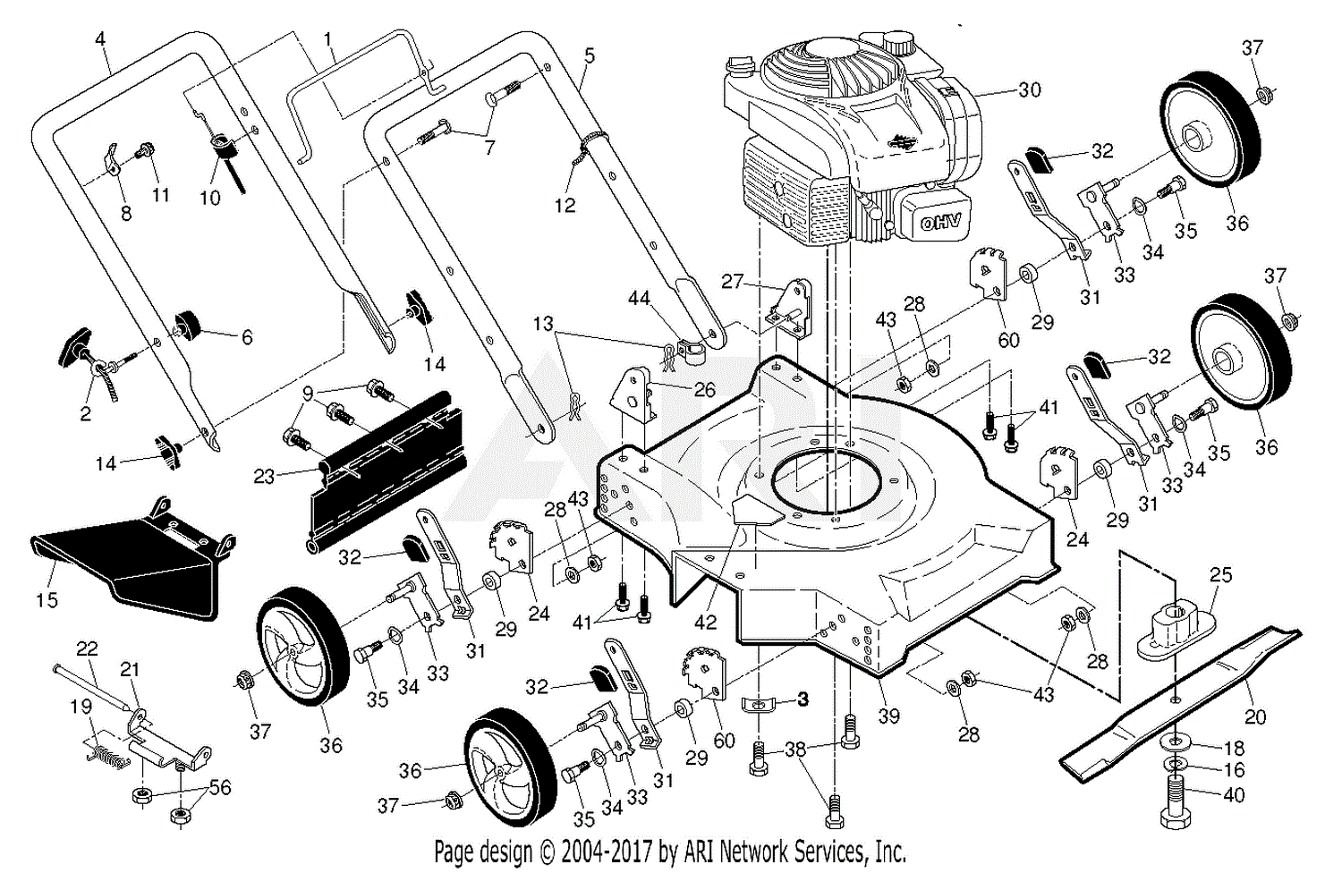 Poulan PR450 - 96112012702 (2014-02) Parts Diagram for FRAME ENGINE