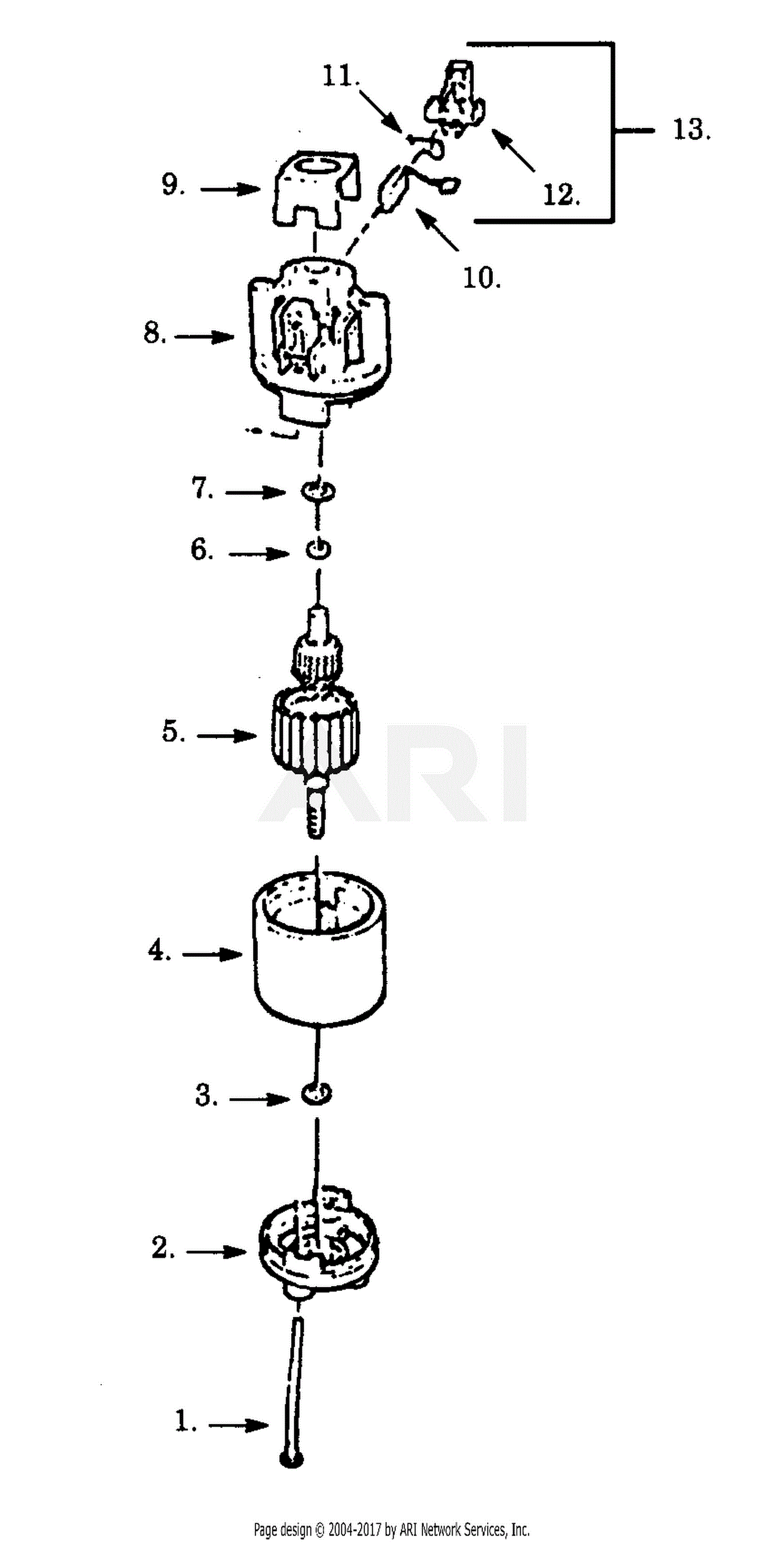 Poulan 980-01 Electric Edger Parts Diagram for BRUSH ASSEMBLY