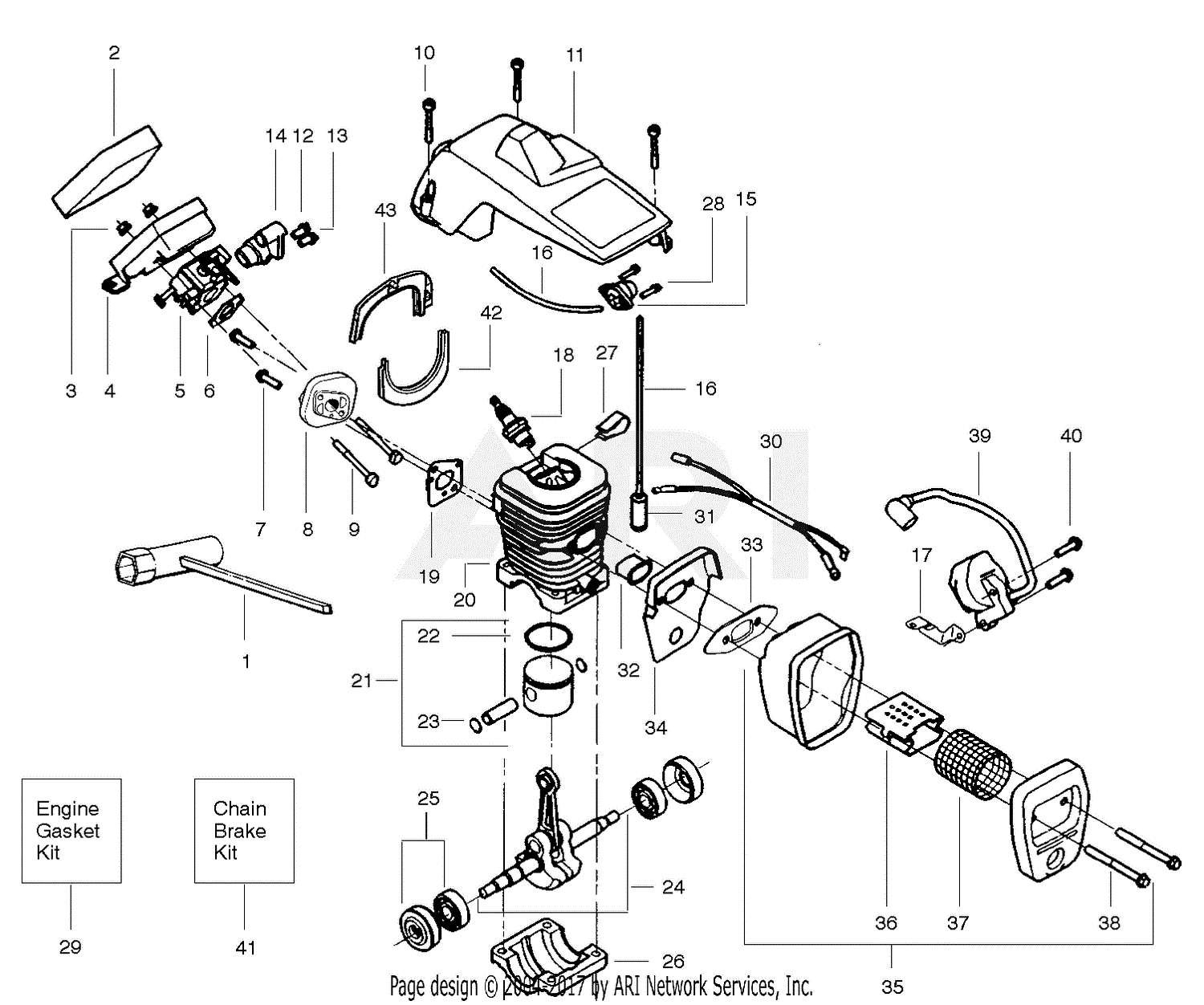 Poulan CRAFTSMAN 358.351162 Gas Chain Saw Parts Diagram ... echo tiller wiring diagram 