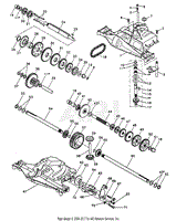 Poulan PP1242 Tractor Parts Diagram for TRANSAXLE DANA - MODEL NUMBER ...