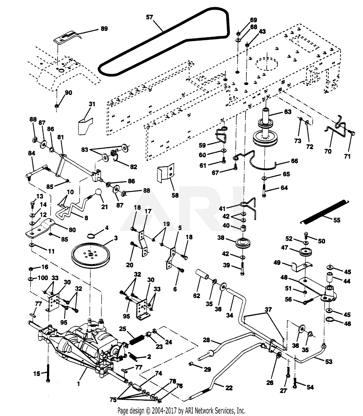 Poulan PP12542JA Tractor Parts Diagram for DRIVE