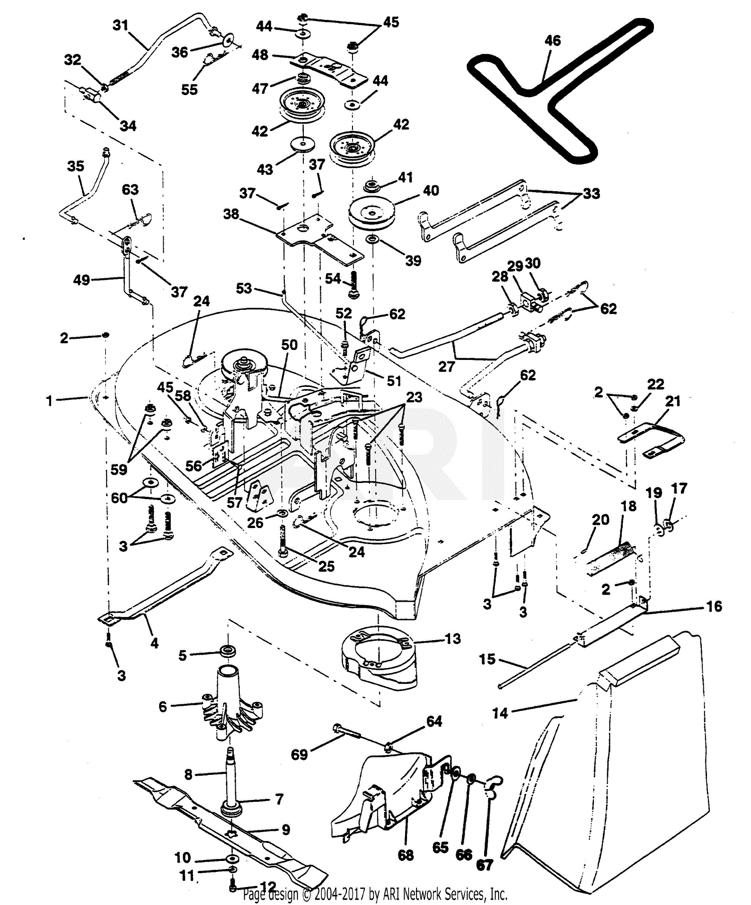 Poulan 42 Mower Deck Parts