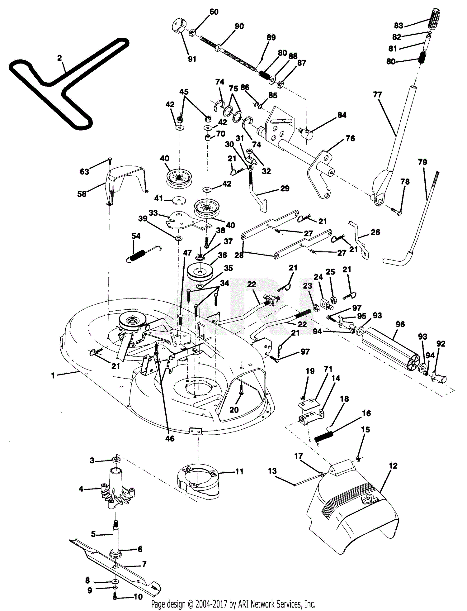 Poulan pro 42 online riding mower parts