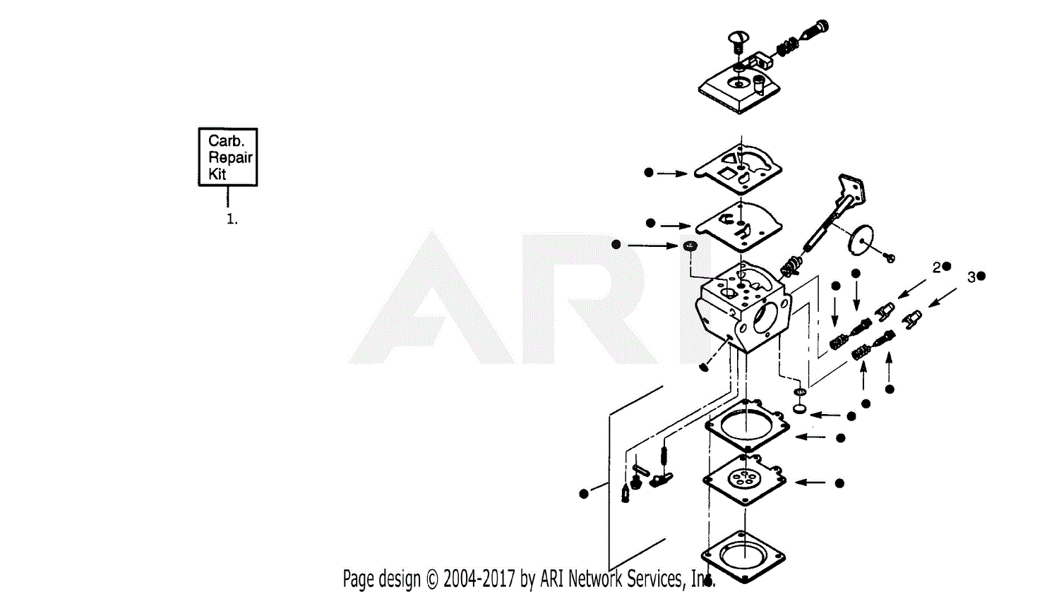 Poulan PP165 Gas Trimmer, 165 Gas Trimmer Parts Diagram for CARBURETOR ...