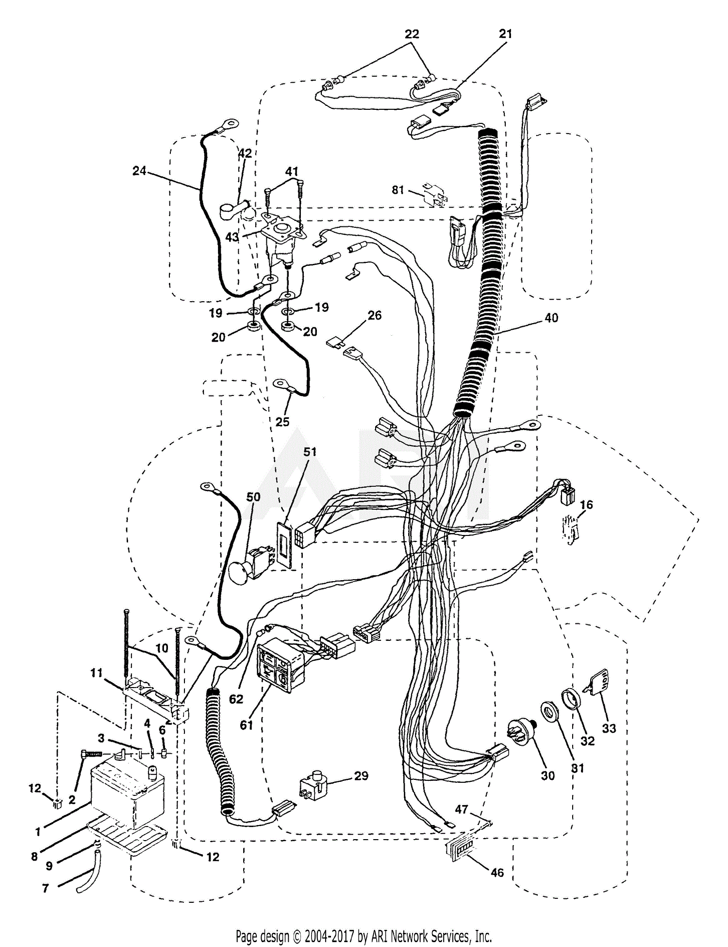 Poulan PP1846 Tractor Parts Diagram for Electrical