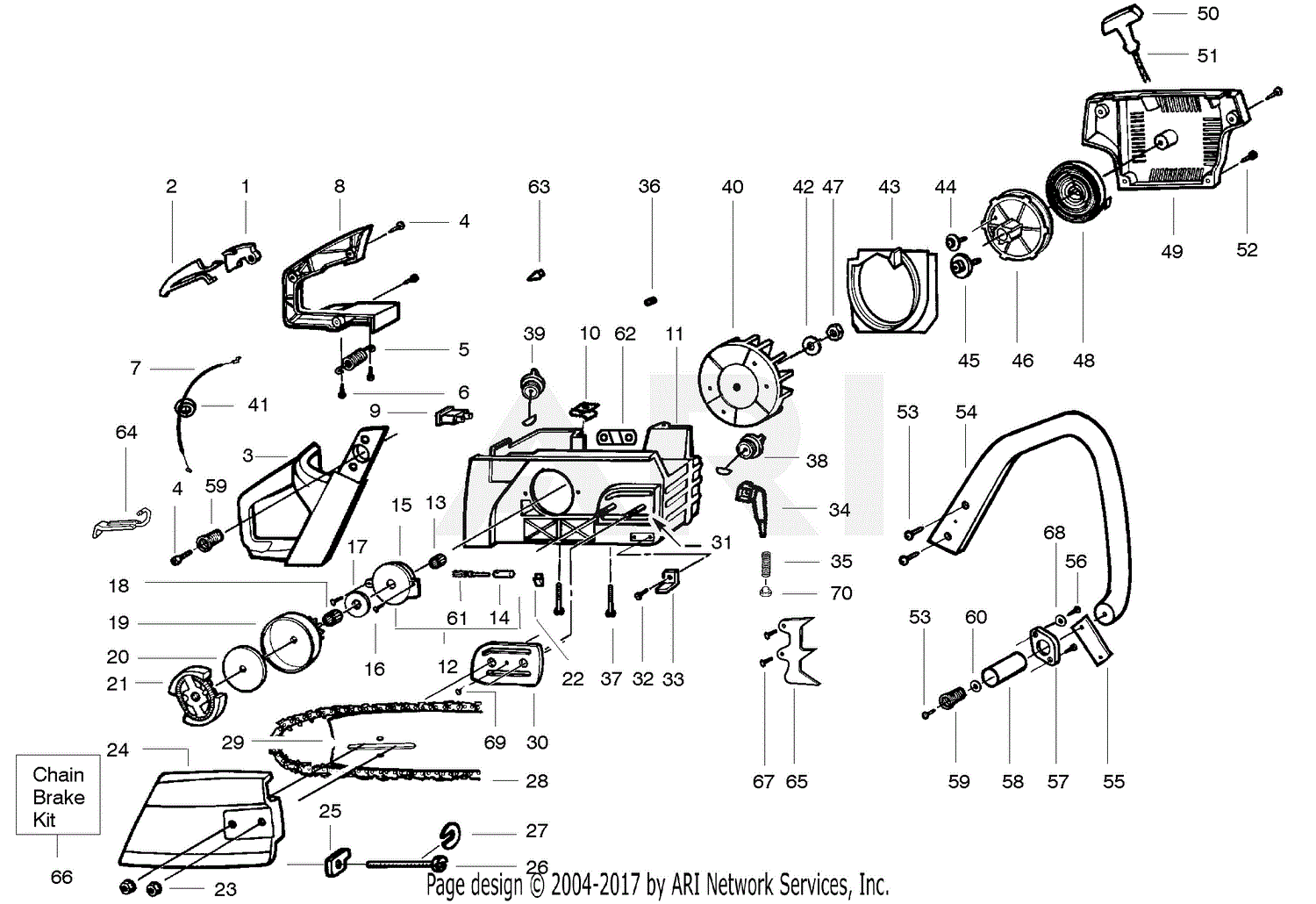 Poulan PP255 Gas Saw, 255 Gas Saw Parts Diagram for Starter international engine parts diagrams 