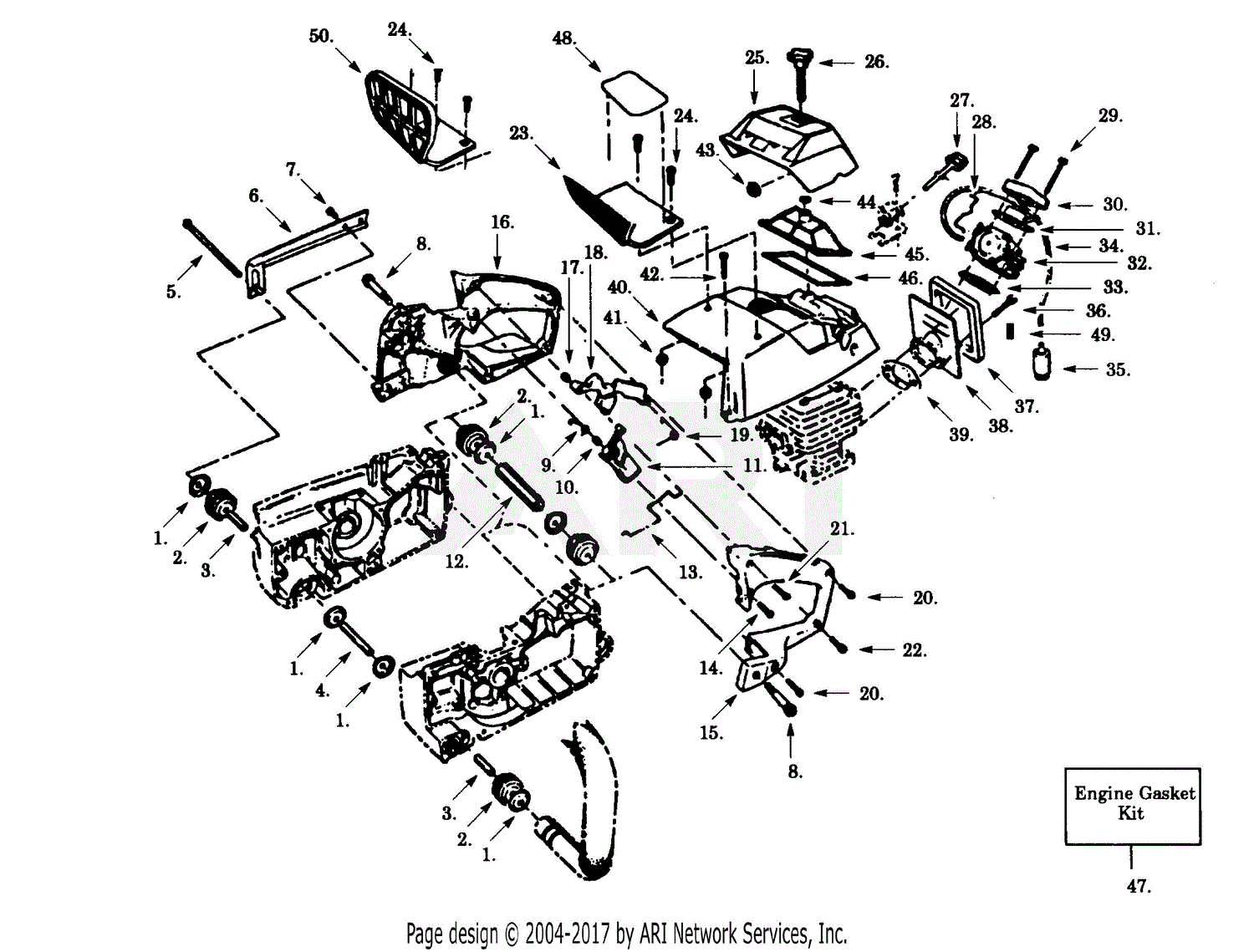 Poulan Pp385 Gas Saw  385 Gas Saw Parts Diagram For