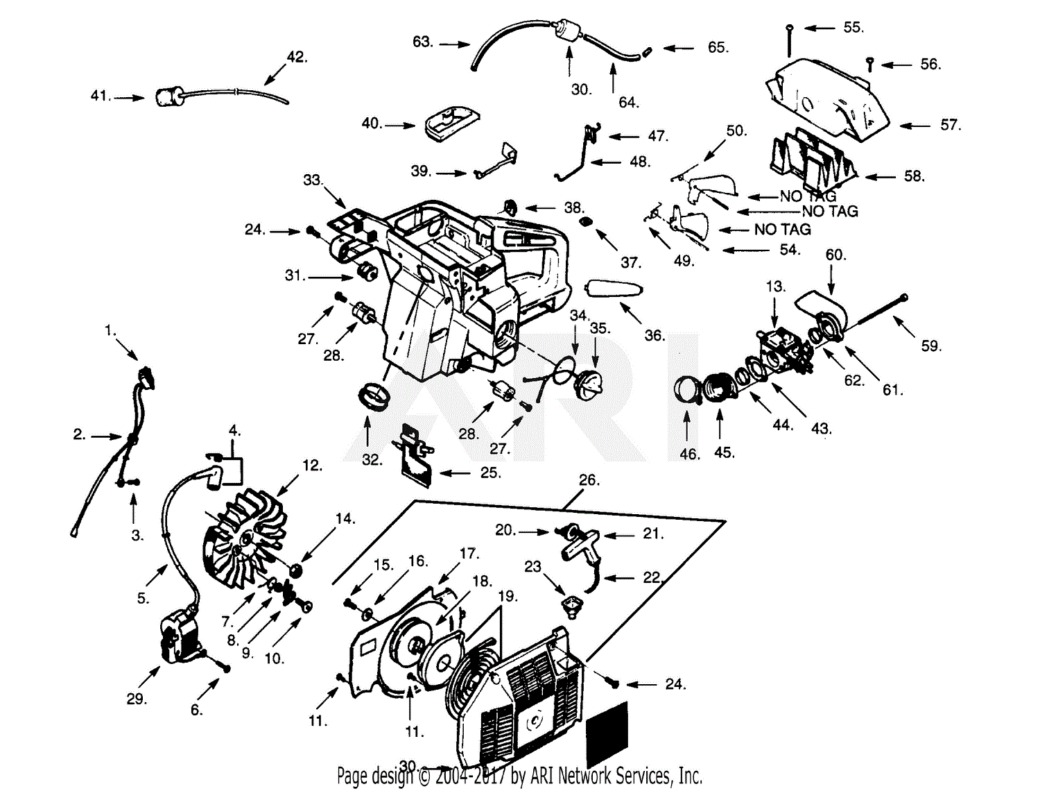 Poulan PP475 Gas Saw, 475 Gas Saw Parts Diagram for EXTERNAL POWER UNIT