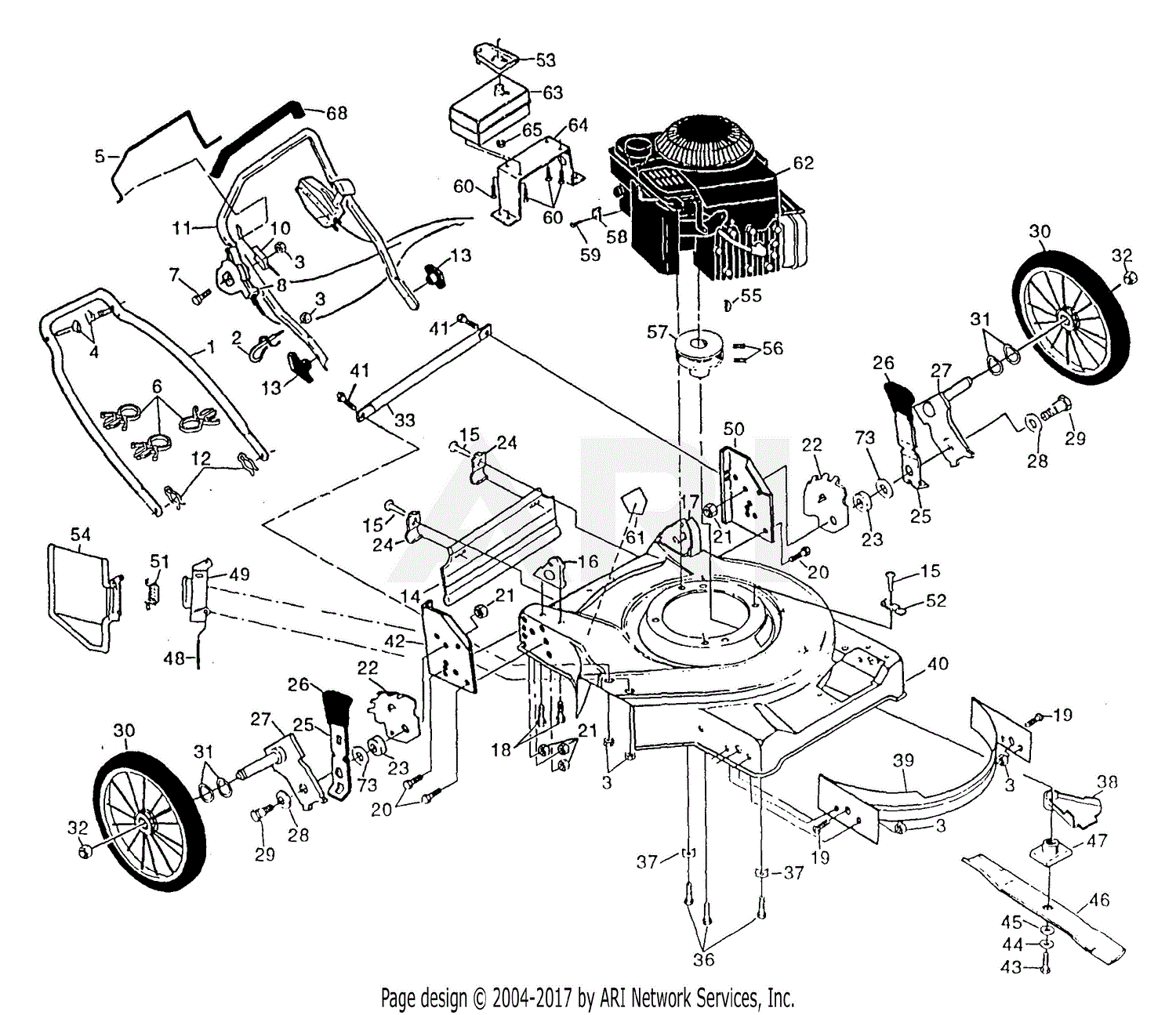 Poulan Pp722sla Mower Parts Diagram For Assembly