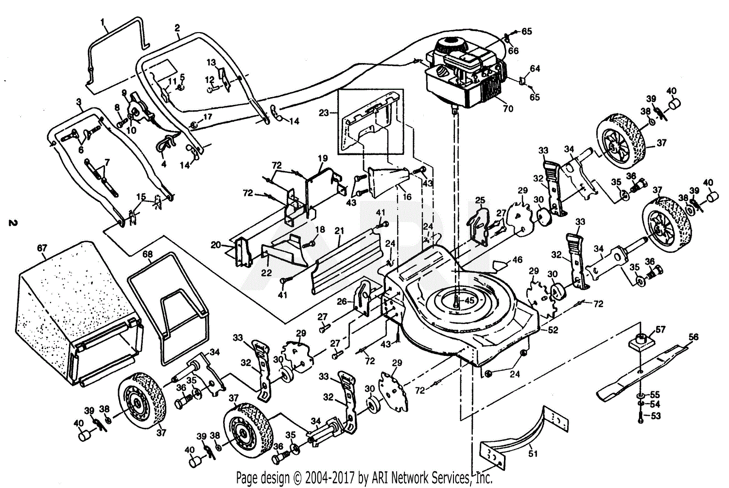 Poulan Pp835 Mower Parts Diagram For Mower Assembly