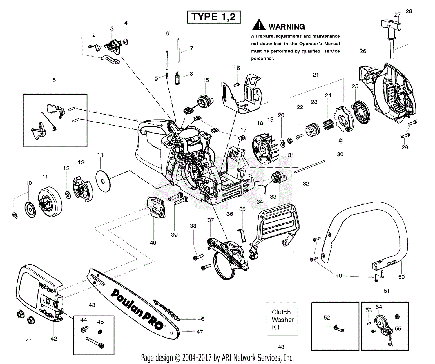 Poulan PPB4218 Gas Saw Type 1 Parts Diagram for Handle ... atc wiring diagrams 