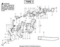 Poulan PPBVM200 Gas Blower Type 1, BVM200 Gas Blower Type 1 Parts Diagrams