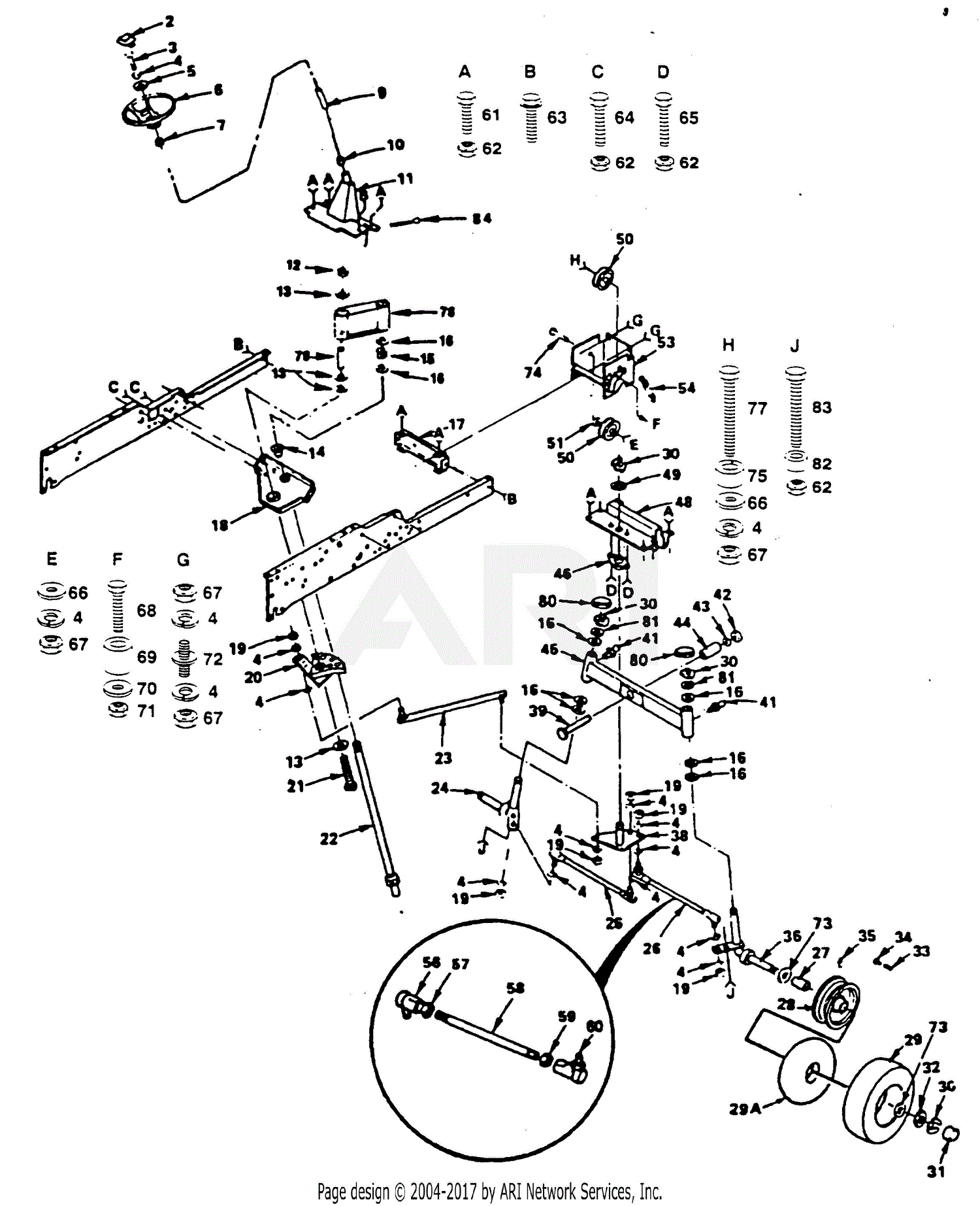 Poulan Xc1182hb Tractor Parts Diagram For Steering