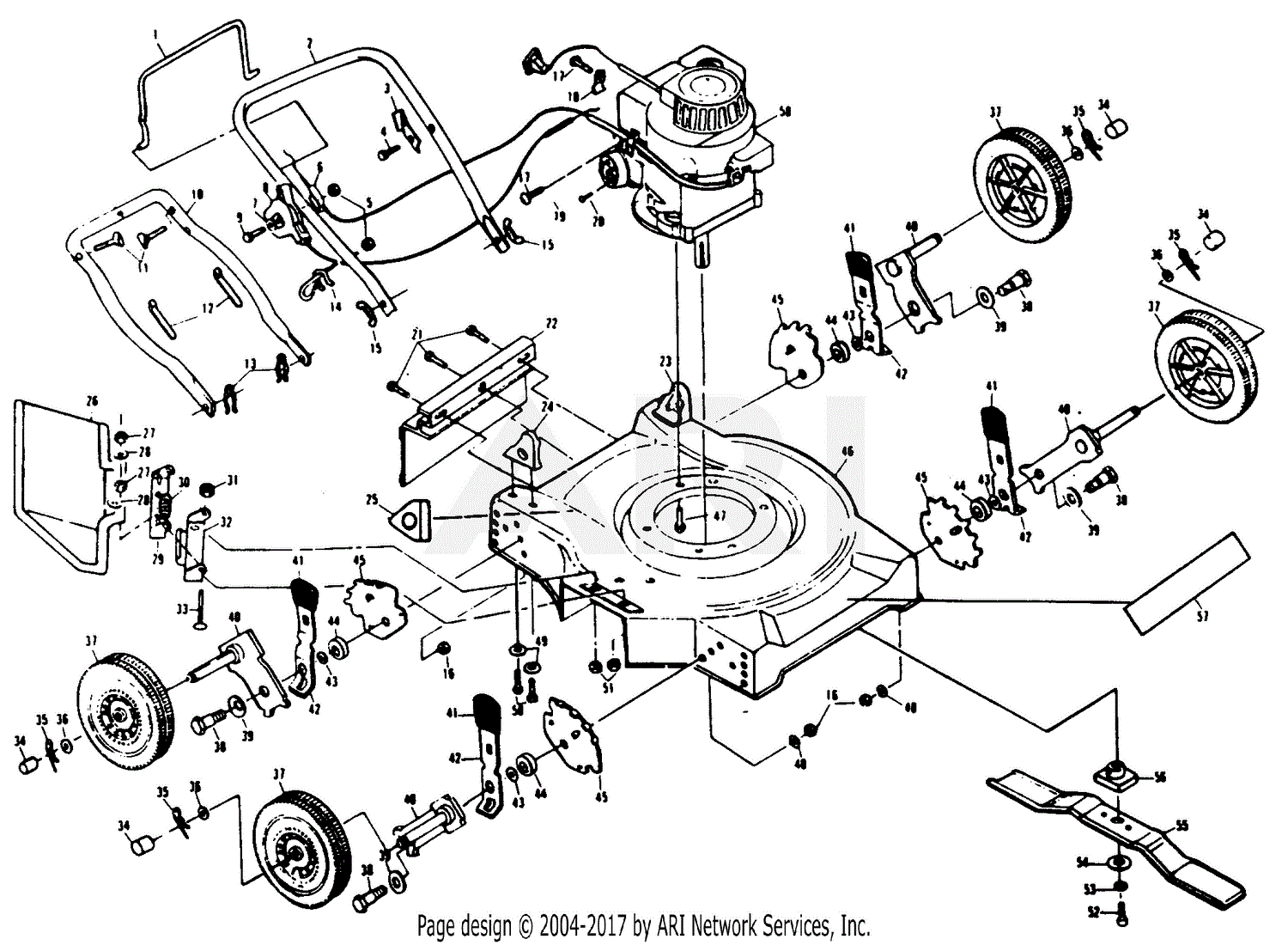 Poulan Xe735ar Mower Parts Diagram For Assembly