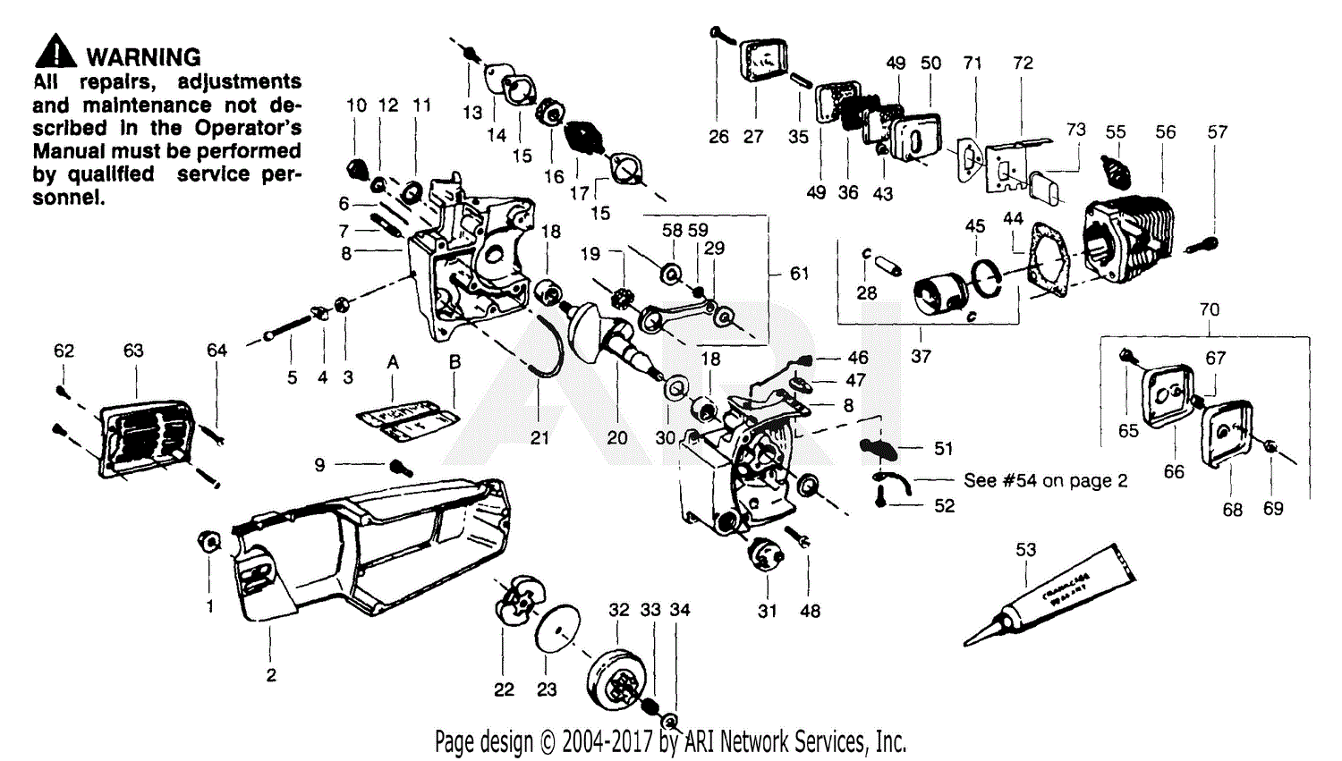 Poulan 1800 Gas Saw Parts Diagram For Power Unit