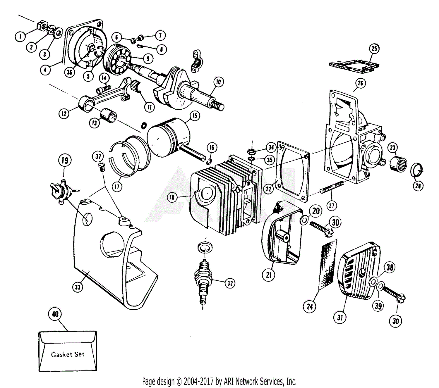 Poulan 306a Gas Chain Saw Parts Diagram For Engine
