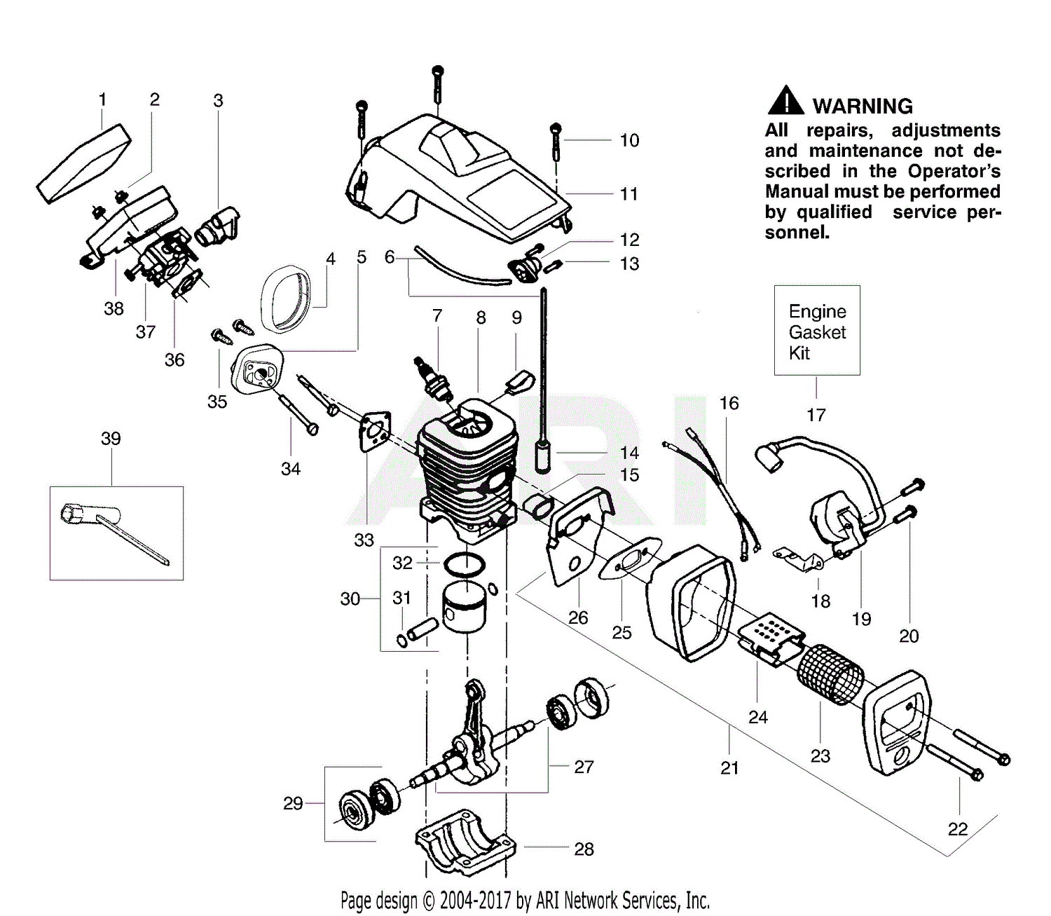 Poulan S1634 Snapper Gas Saw Type 2, Snapper S1634 Gas Saw ... honda 660 wire diagram 