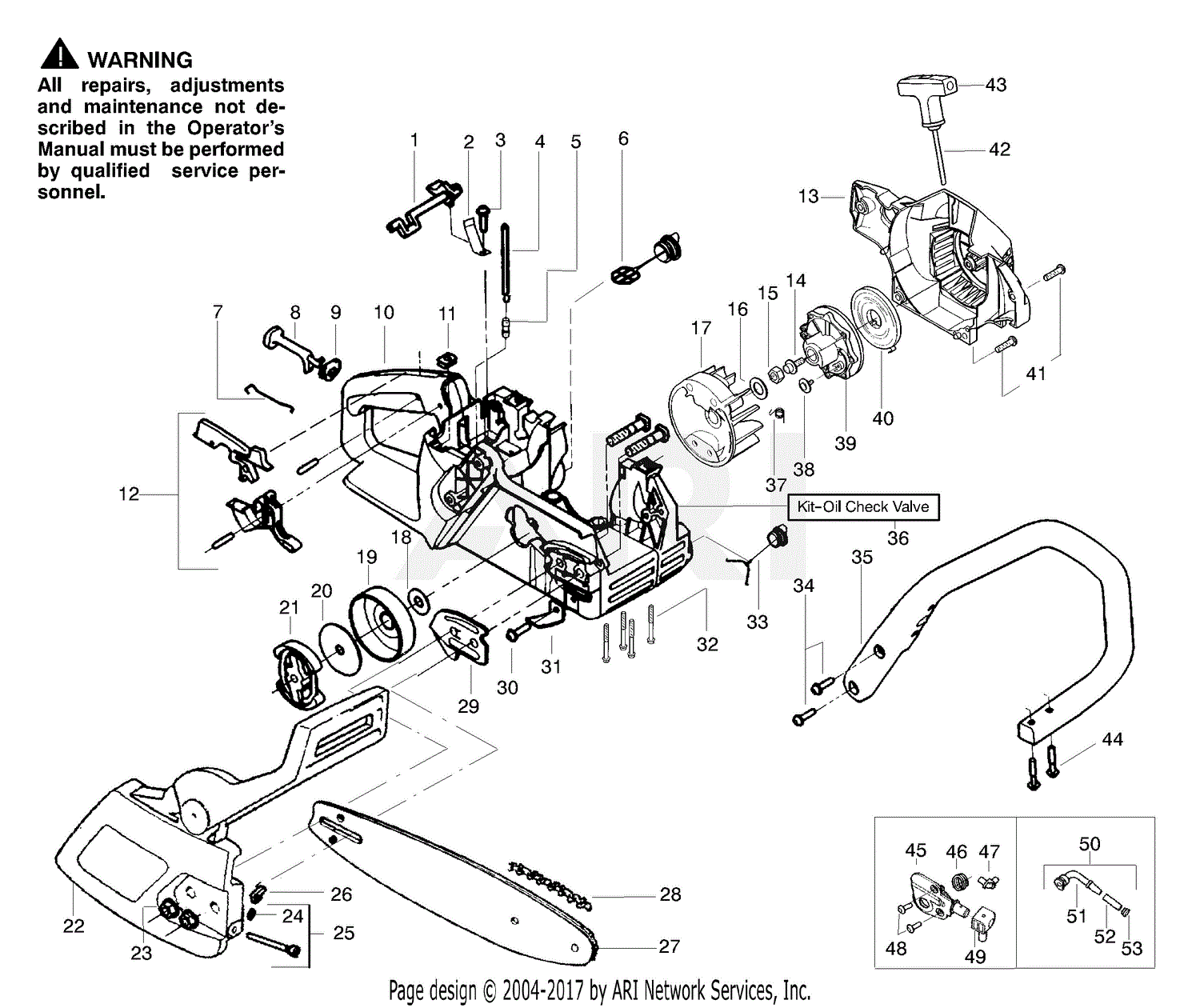 Poulan S1634 Snapper Gas Saw Type 2, Snapper S1634 Gas Saw Type 2, 1634 ...