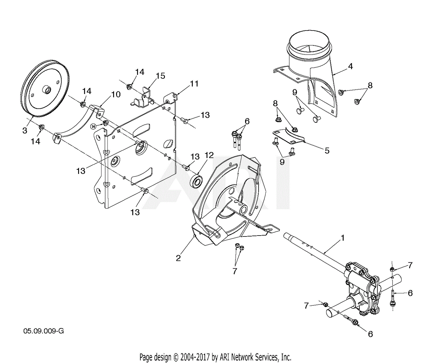 Poulan PR240 - 96192006703 (2016-04) Parts Diagram for AUGER HOUSING ...