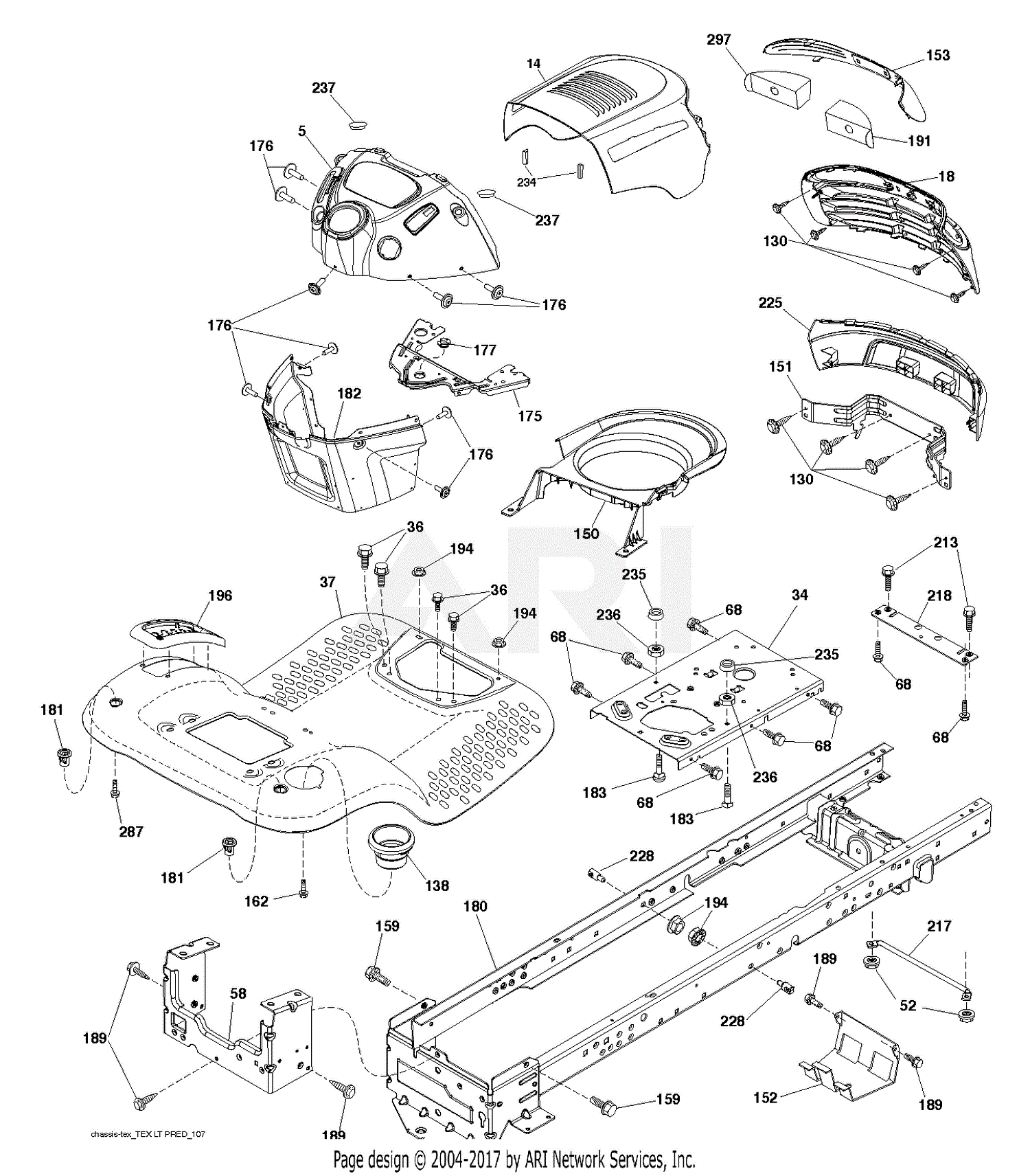 Poulan PB185A42 - 96042016500 (2014-09) Parts Diagram for CHASSIS ...