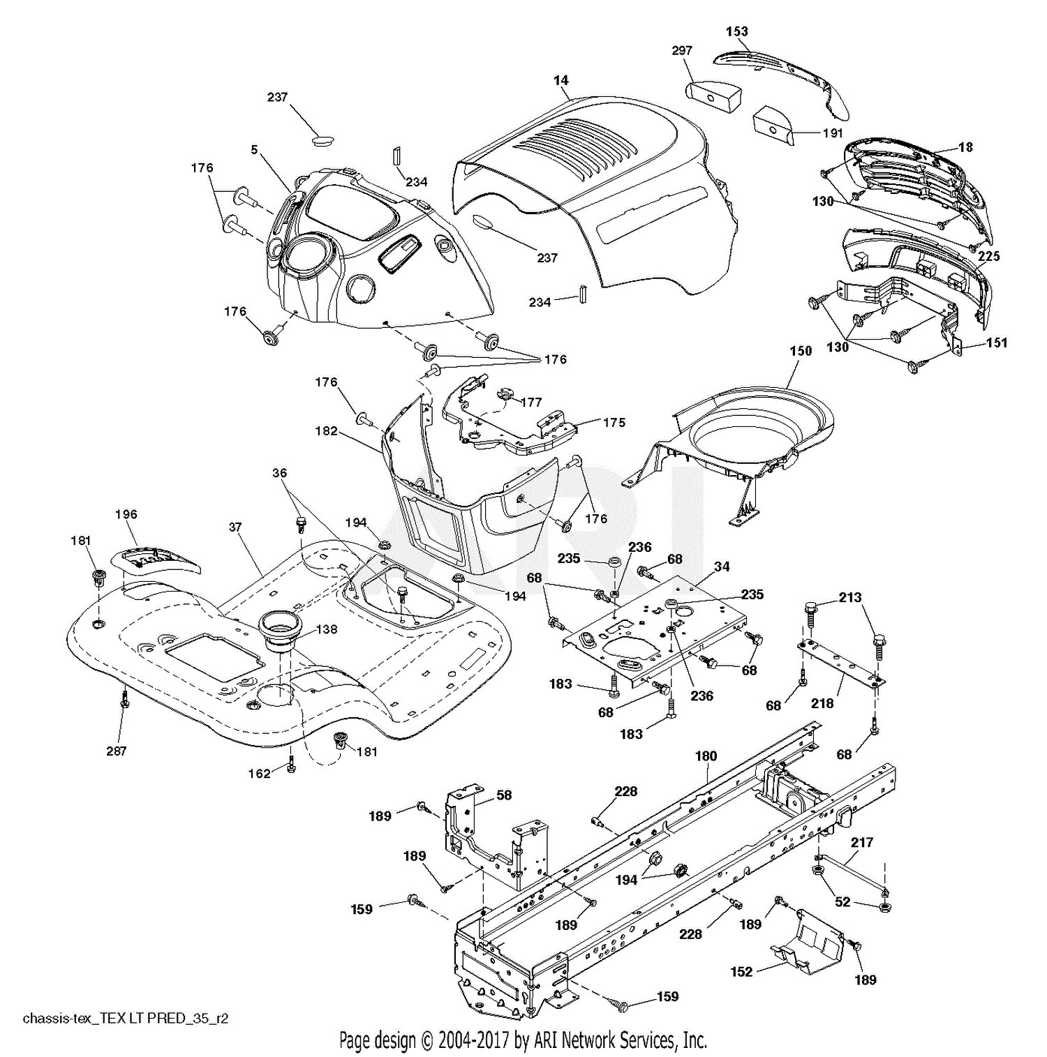 Poulan PB185A42 - 96042016600 (2014-09) Parts Diagram for CHASSIS ...