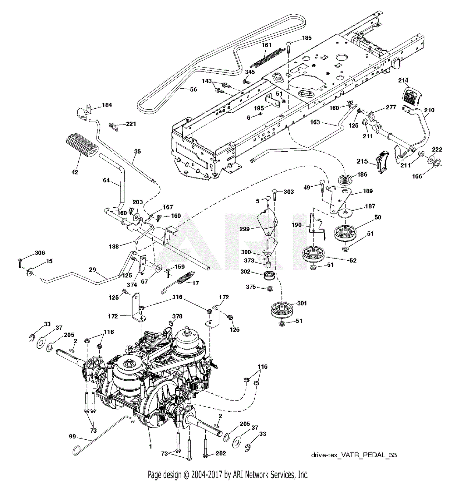 Poulan PB185A42 96042016600 (201409) Parts Diagram for DRIVE