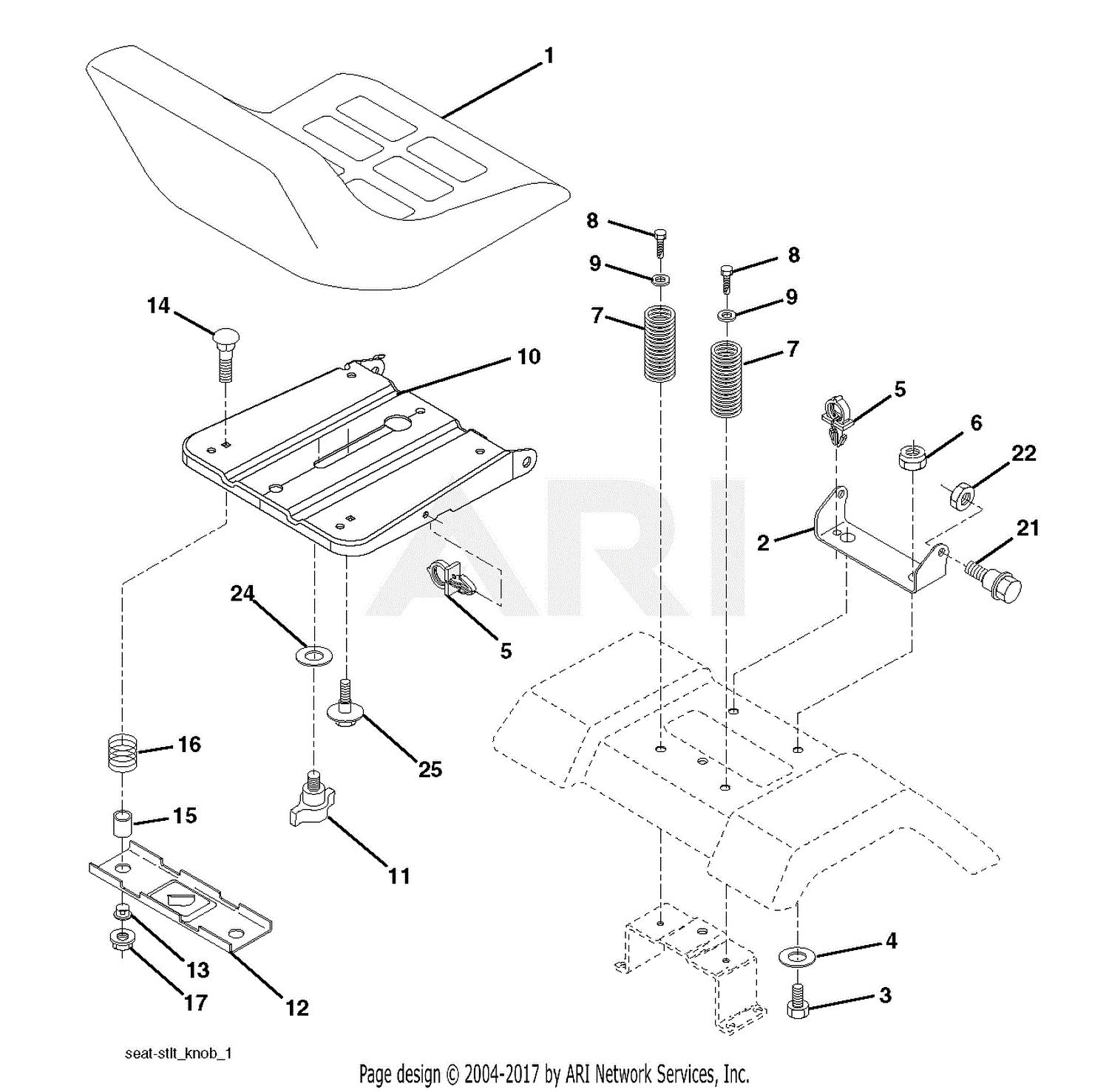 Poulan PB19542LT - 96012012700 (2012-09) Parts Diagram for SEAT