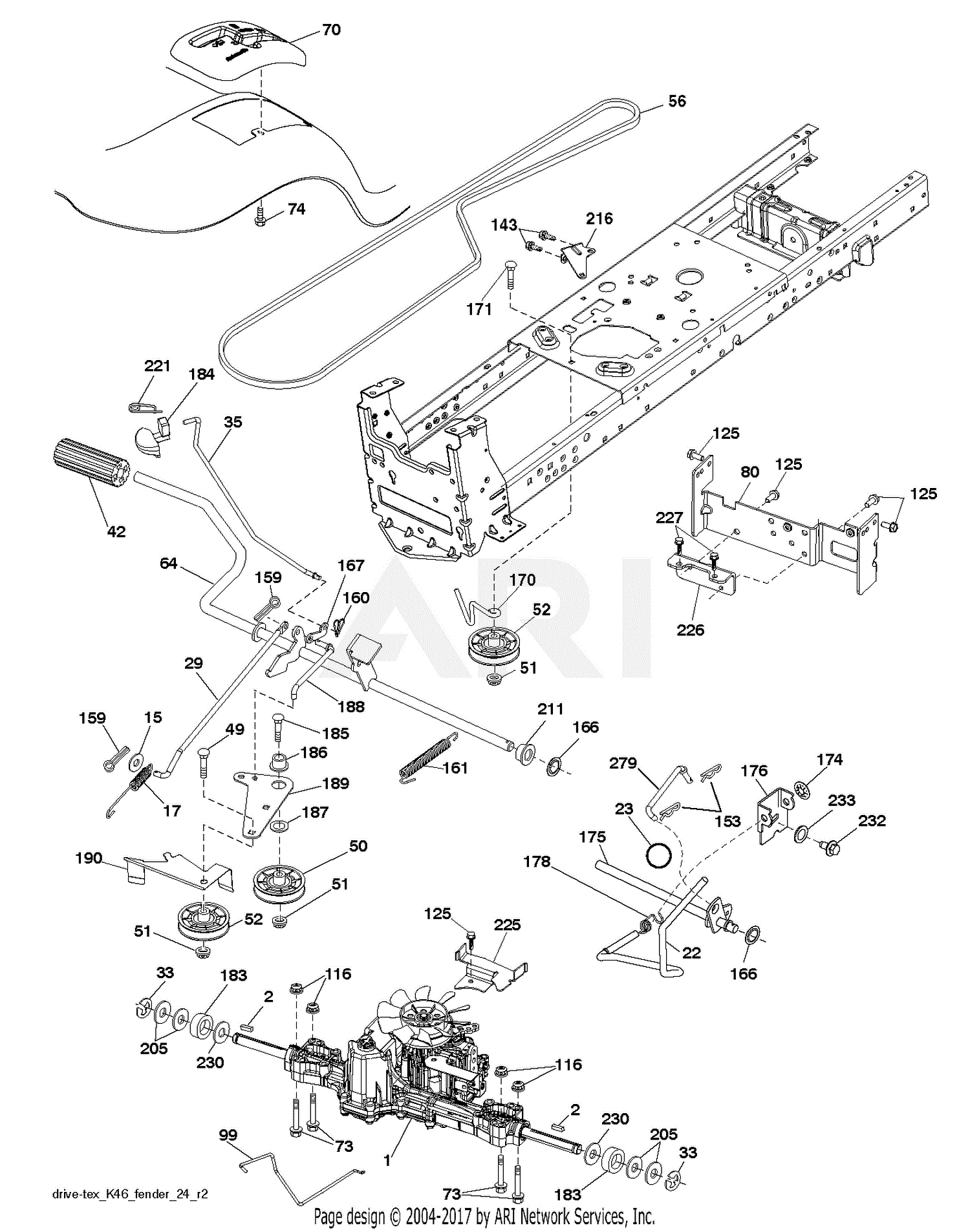 Poulan Pb195a46lt - 96042014701 (2012-12) Parts Diagram For Drive