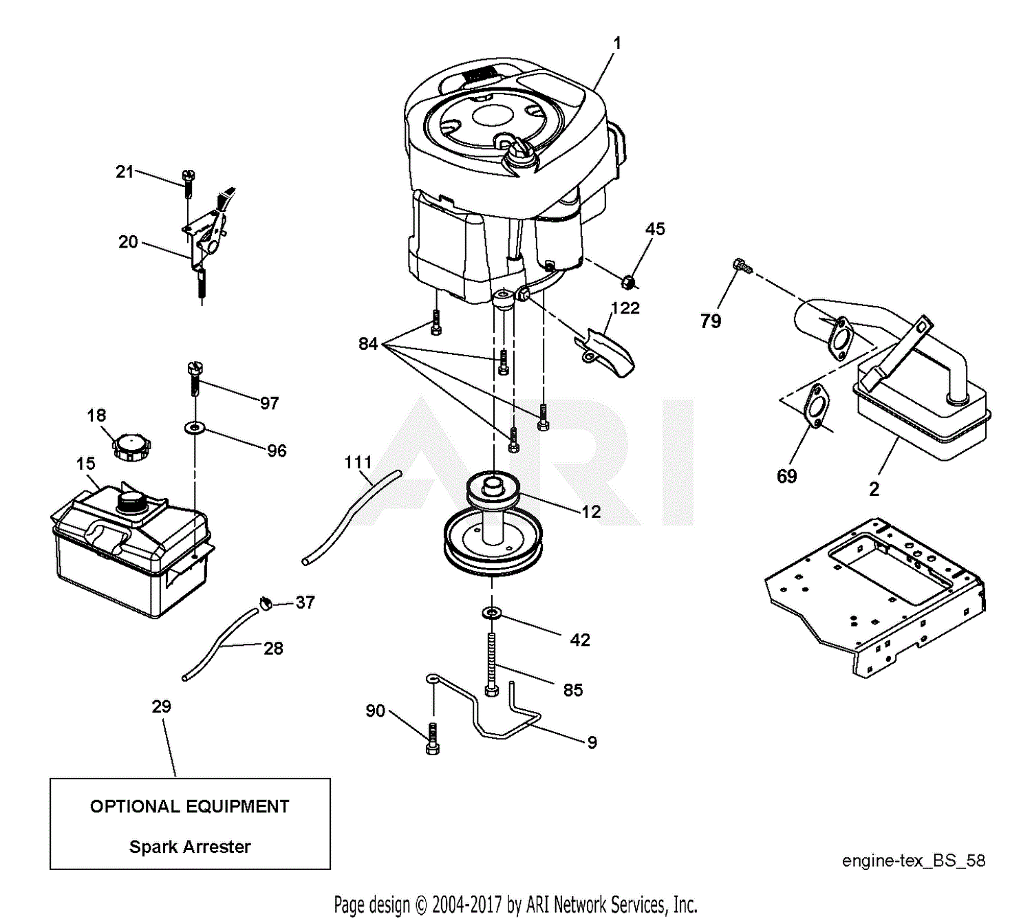 Poulan PB195H42LT - 96042012303 (2011-07) Parts Diagram for ENGINE