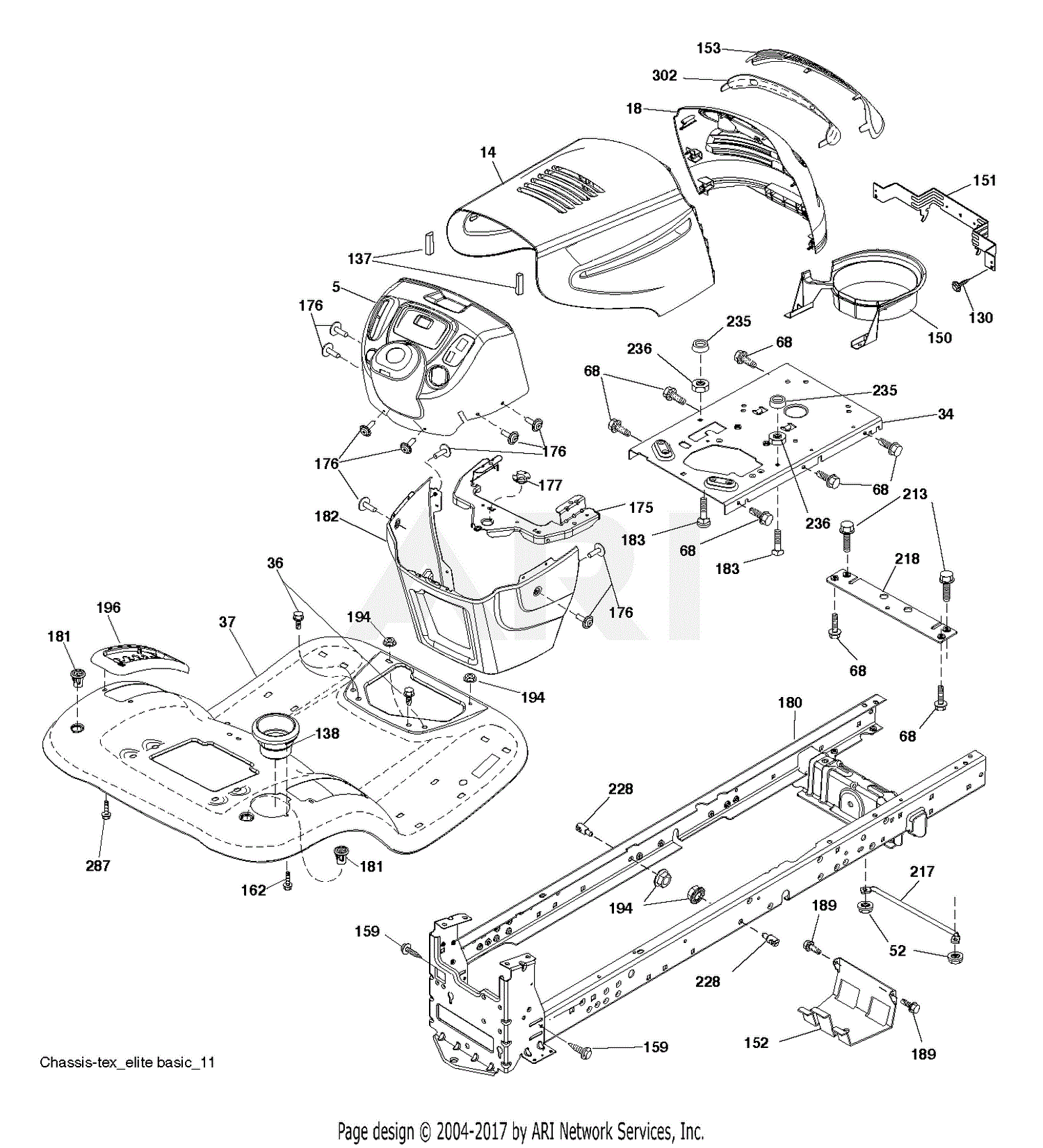 Poulan Pb195h42lt - 96042013601 (2011-07) Parts Diagram For Chassis 