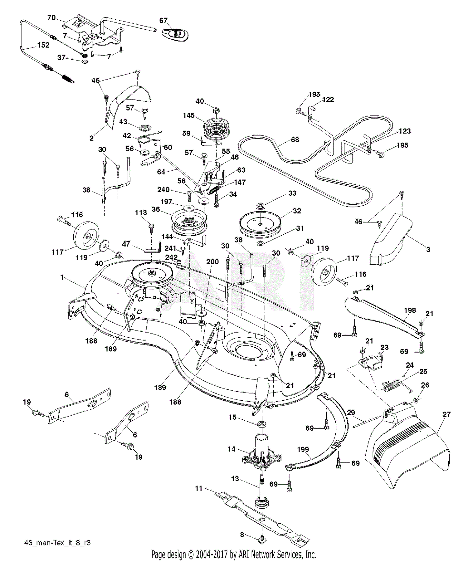 Poulan PB20A46LT - 96048005001 (2013-01) Parts Diagram for MOWER DECK ...