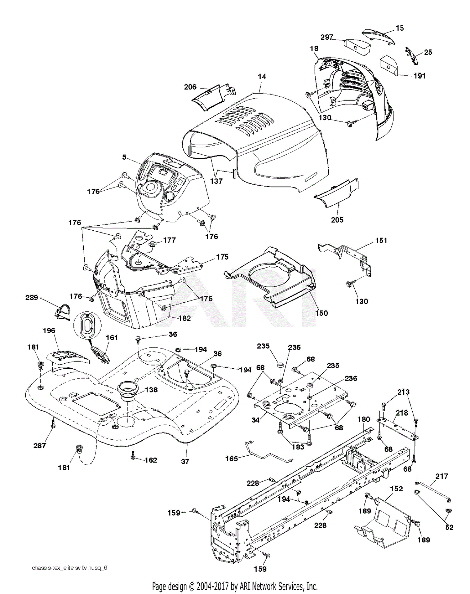 Poulan PB20H42YT - 96042012402 (2011-05) Parts Diagram for CHASSIS / FRAME