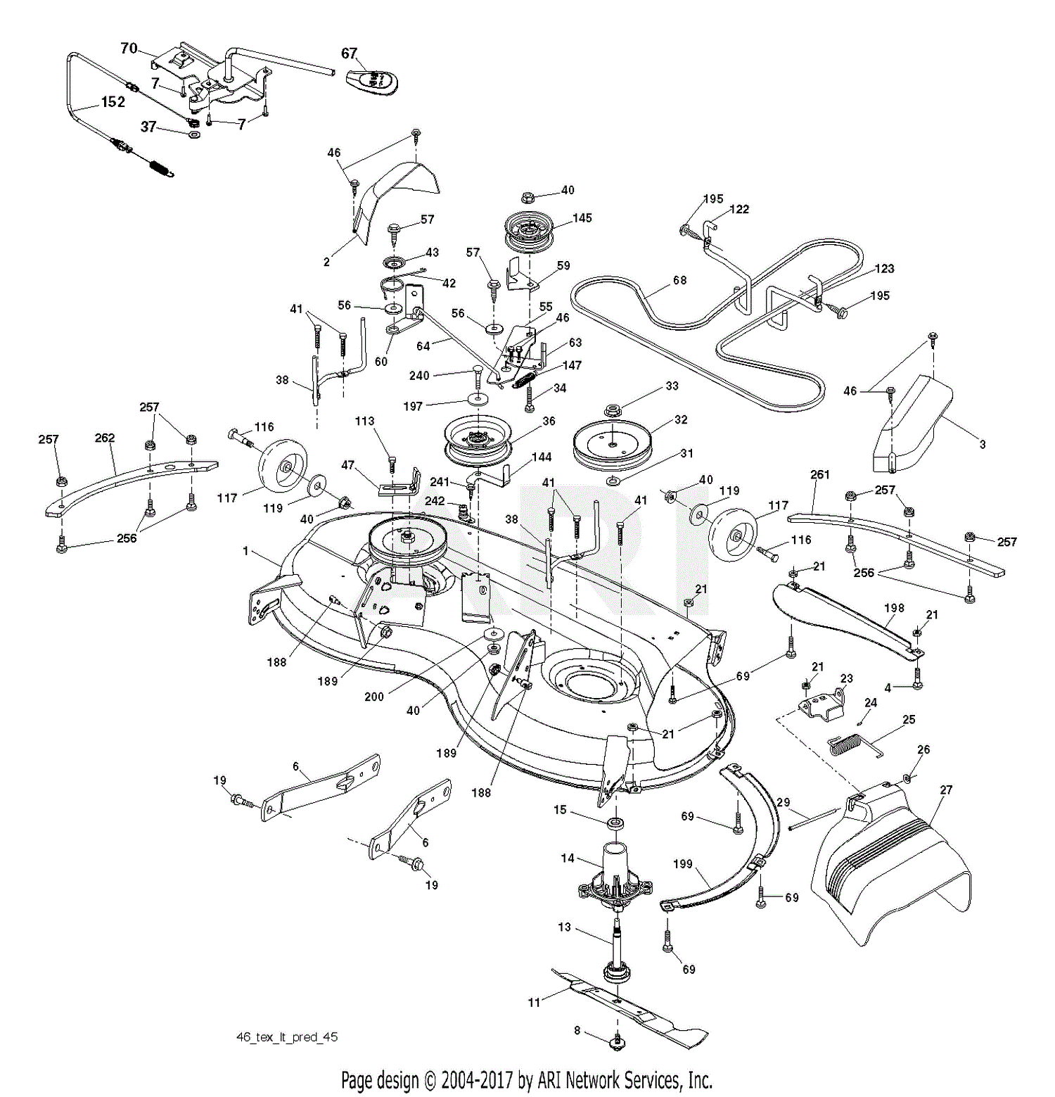 Poulan PB20VA46 - 96042017000 (2014-10) Parts Diagram for MOWER DECK ...