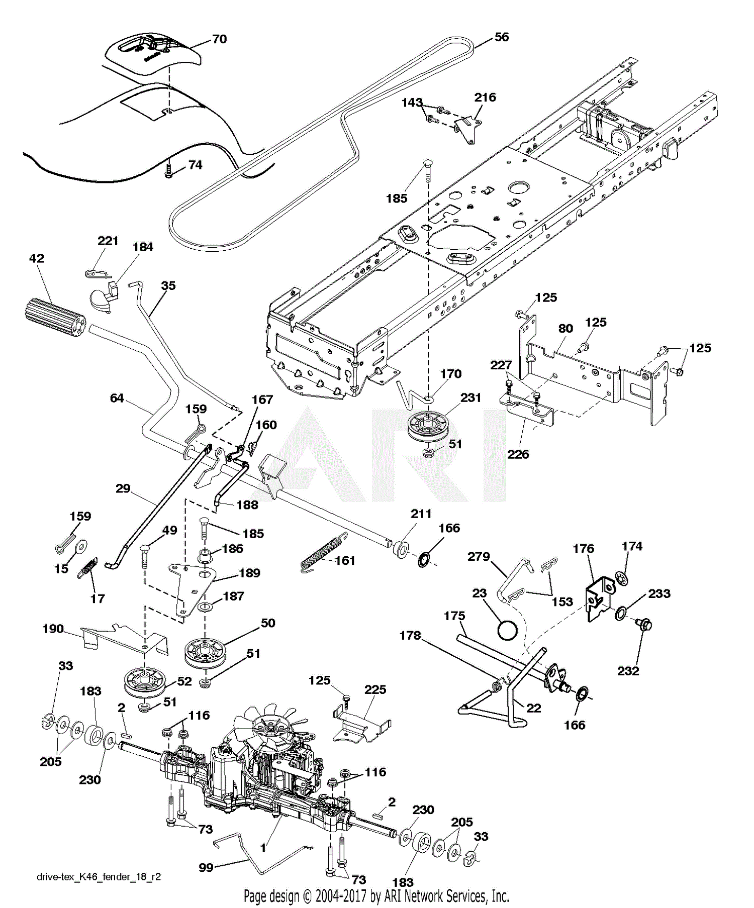 Poulan PB22H42YT - 96048002900 (2012-01) Parts Diagram for DRIVE