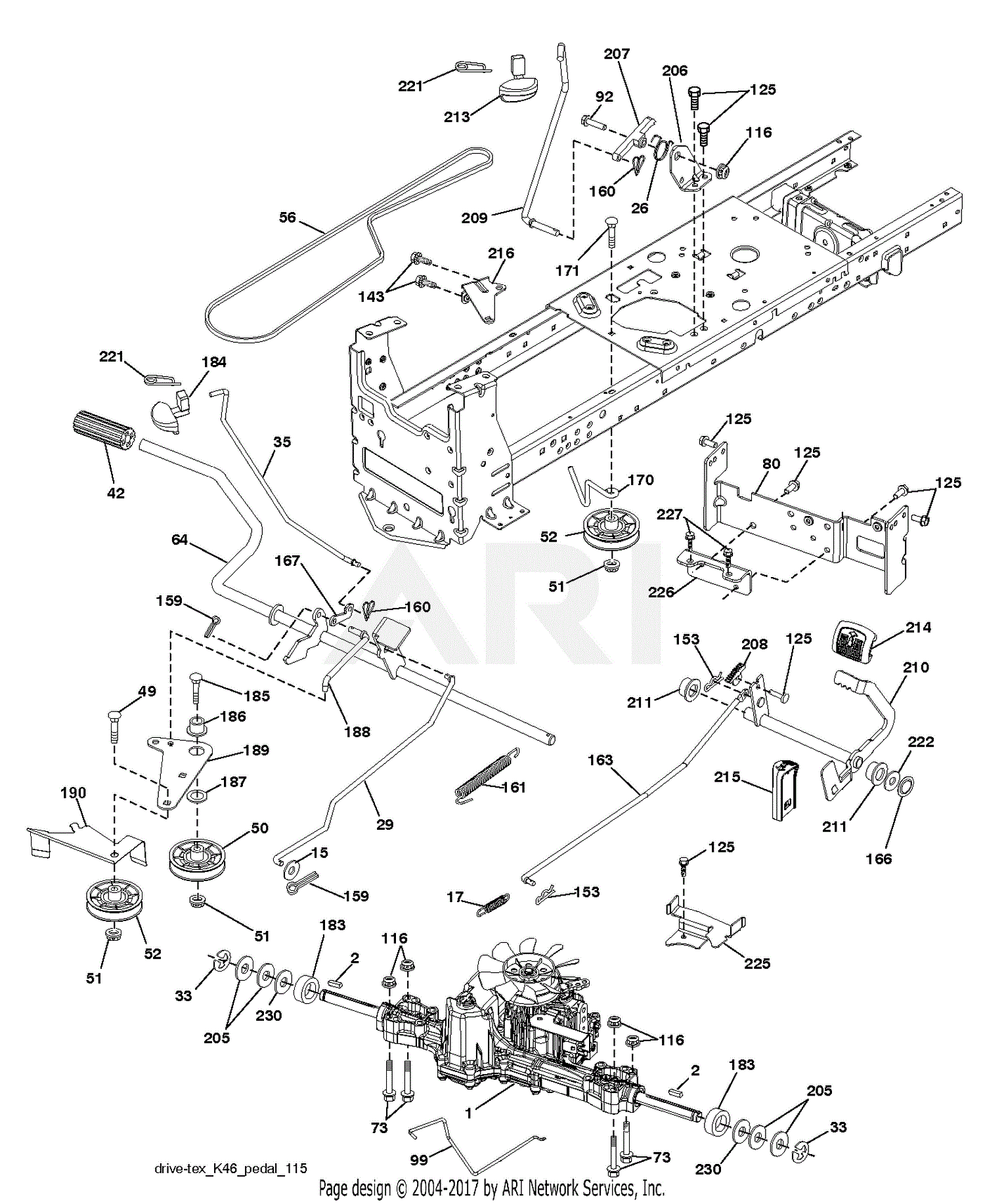 Poulan PB22H42YT - 96048005100 (2012-11) Parts Diagram for DRIVE